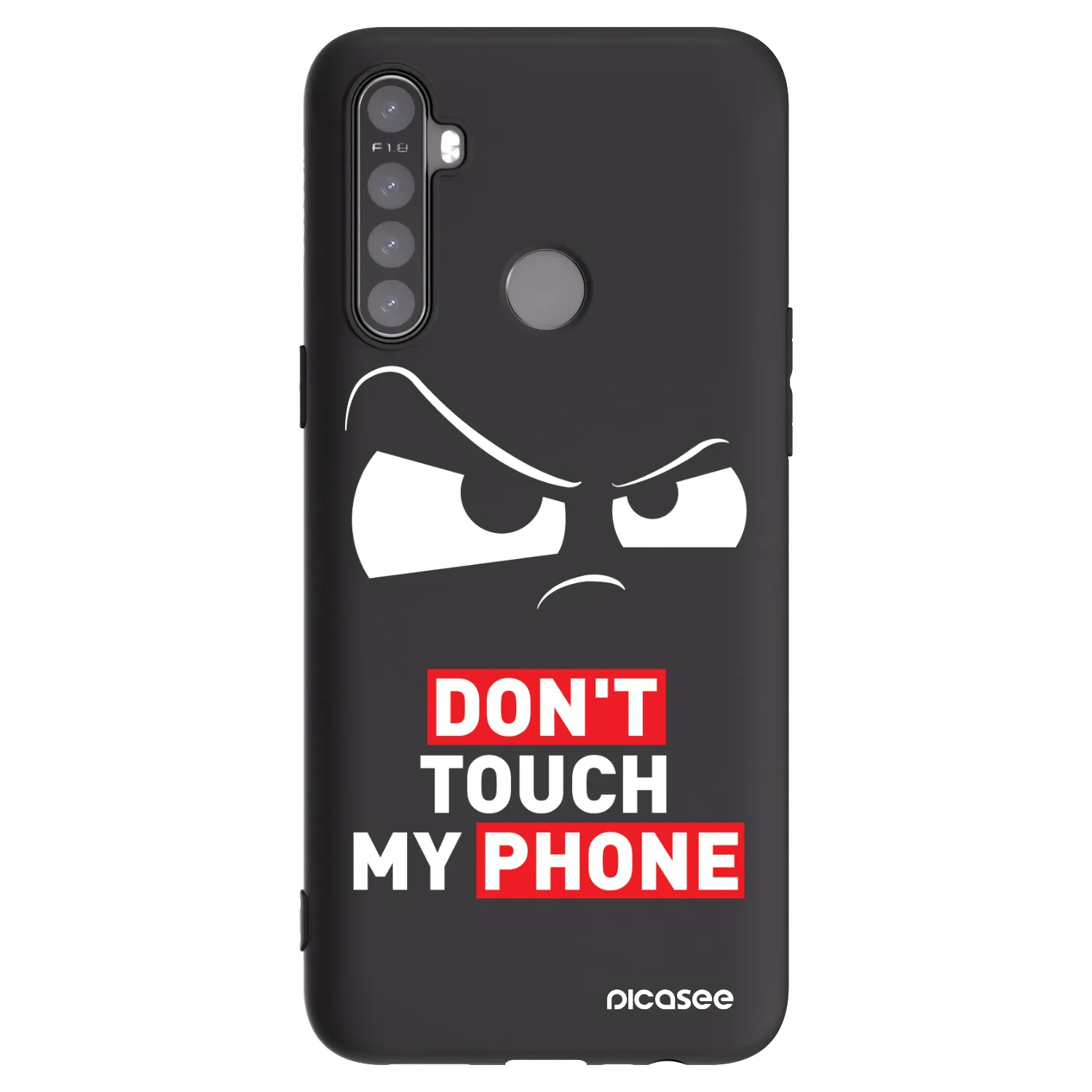 Picasee Μαύρη θήκη σιλικόνης για Realme 5 - Cloudy Eye - Transparent