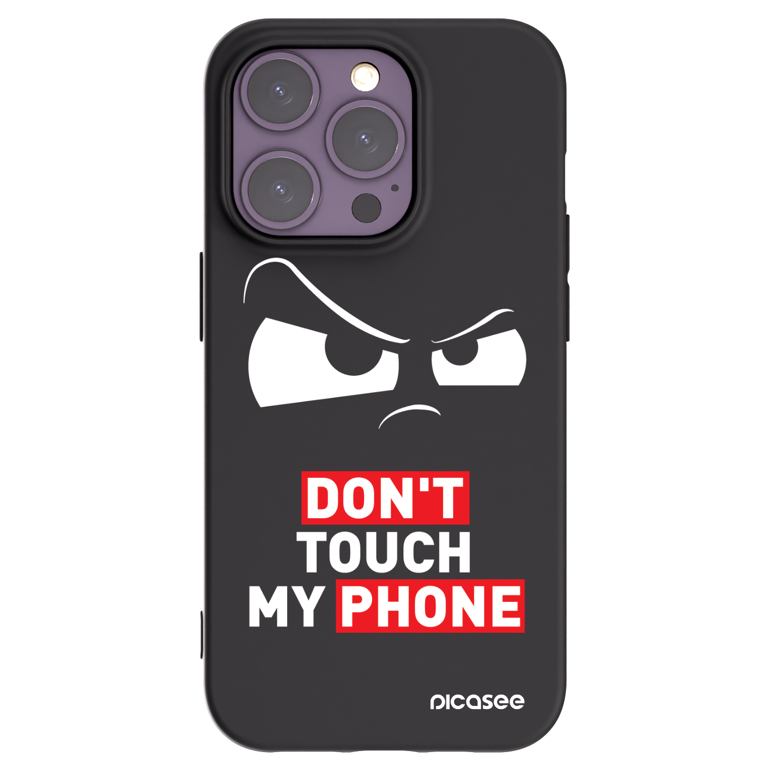 Picasee Μαύρη θήκη σιλικόνης για Apple iPhone 14 Pro - Cloudy Eye - Transparent