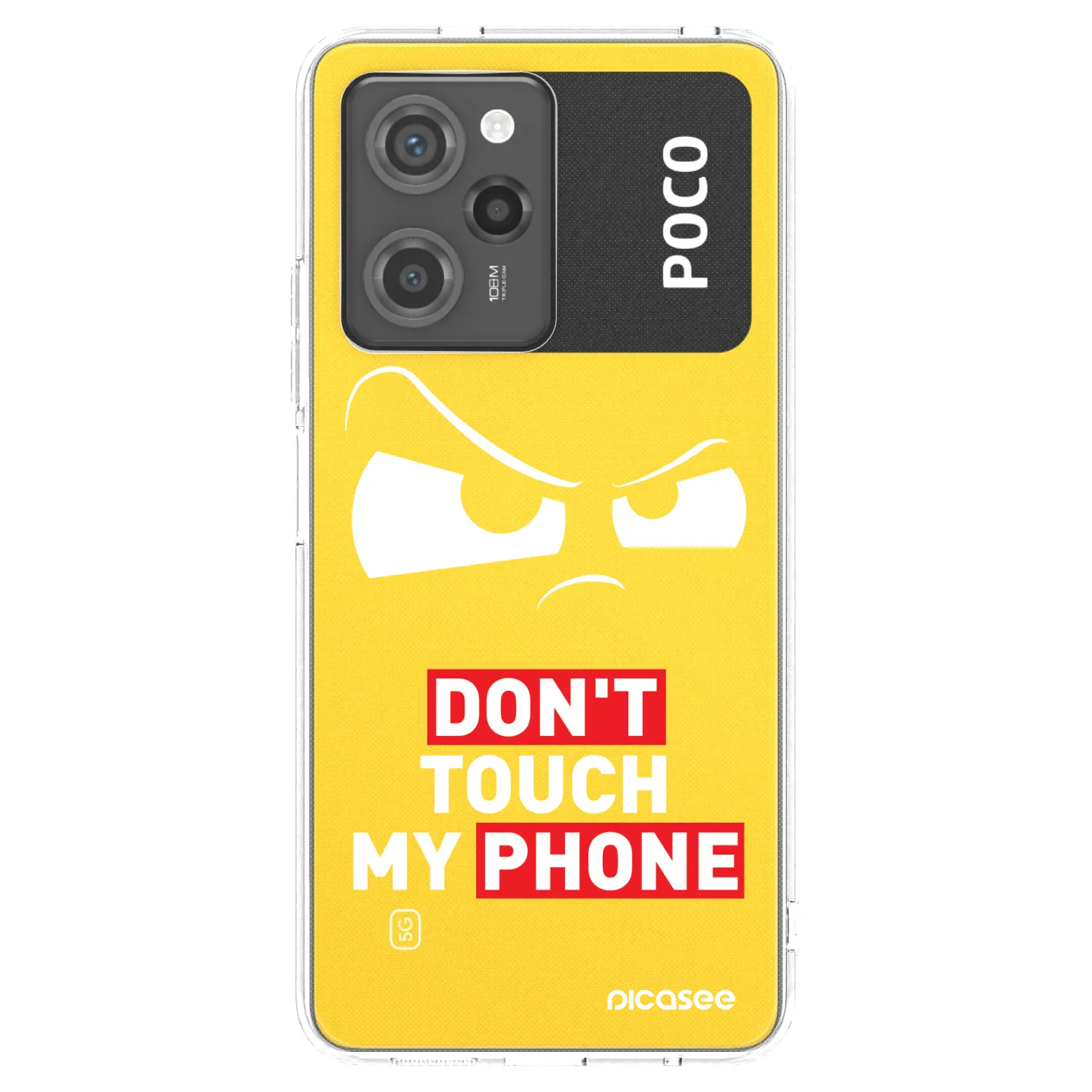 Picasee Μαύρη θήκη σιλικόνης για Xiaomi Poco X5 Pro - Cloudy Eye - Transparent