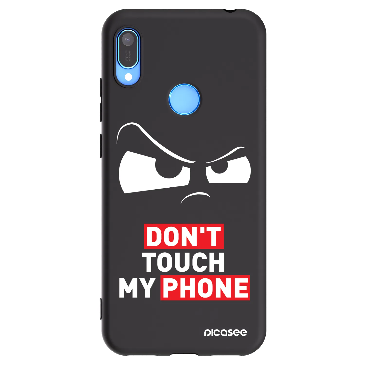 Picasee Μαύρη θήκη σιλικόνης για Huawei Y6 2019 - Cloudy Eye - Transparent