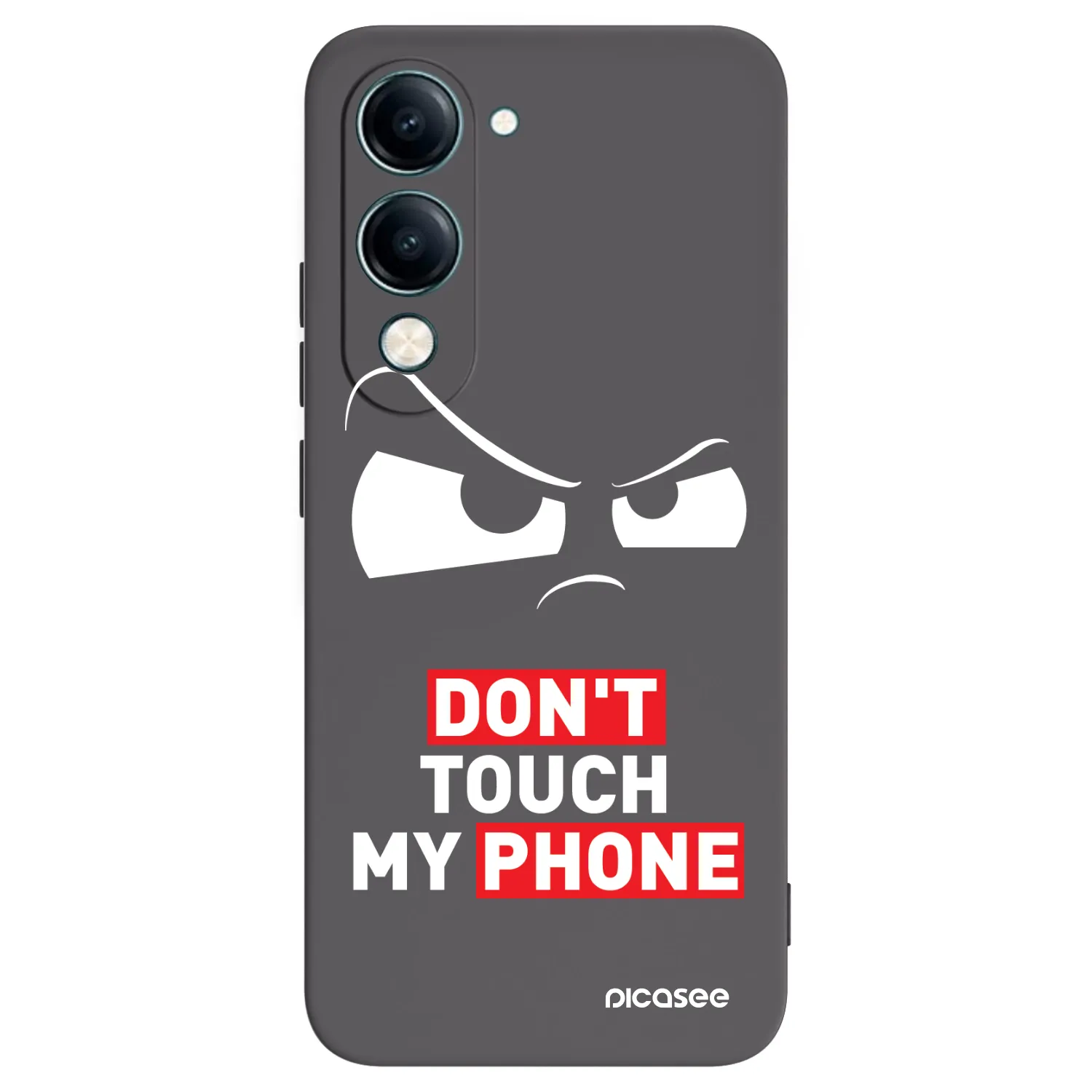 Picasee Μαύρη θήκη σιλικόνης για Vivo Y29s 5G - Cloudy Eye - Transparent