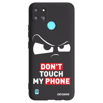 Picasee Μαύρη θήκη σιλικόνης για Realme C21Y - Cloudy Eye - Transparent