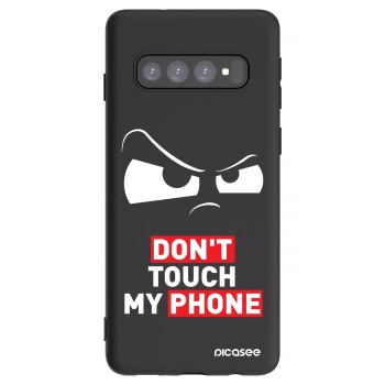 Picasee Μαύρη θήκη σιλικόνης για Samsung Galaxy S10 G973 - Cloudy Eye - Transparent