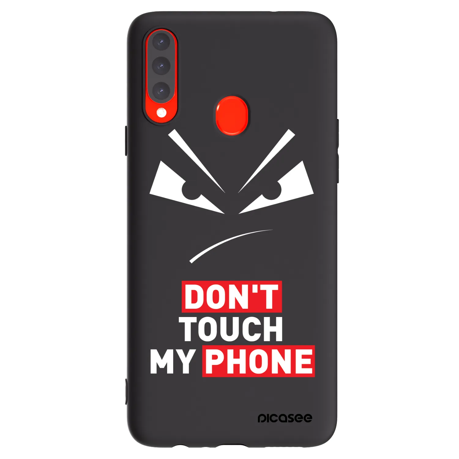 Picasee Μαύρη θήκη σιλικόνης για Samsung Galaxy A20s - Evil Eye - Transparent