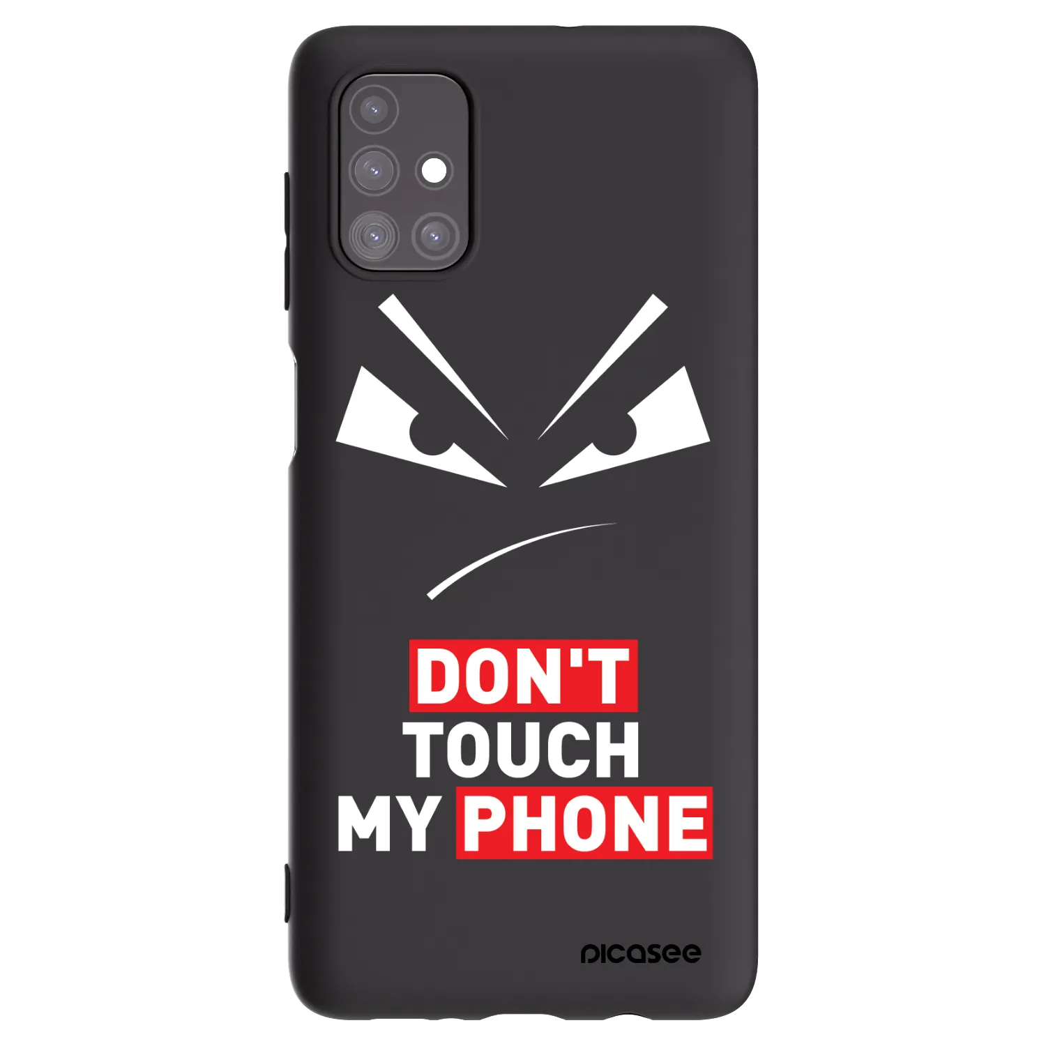 Picasee Μαύρη θήκη σιλικόνης για Samsung Galaxy M51 M515F - Evil Eye - Transparent
