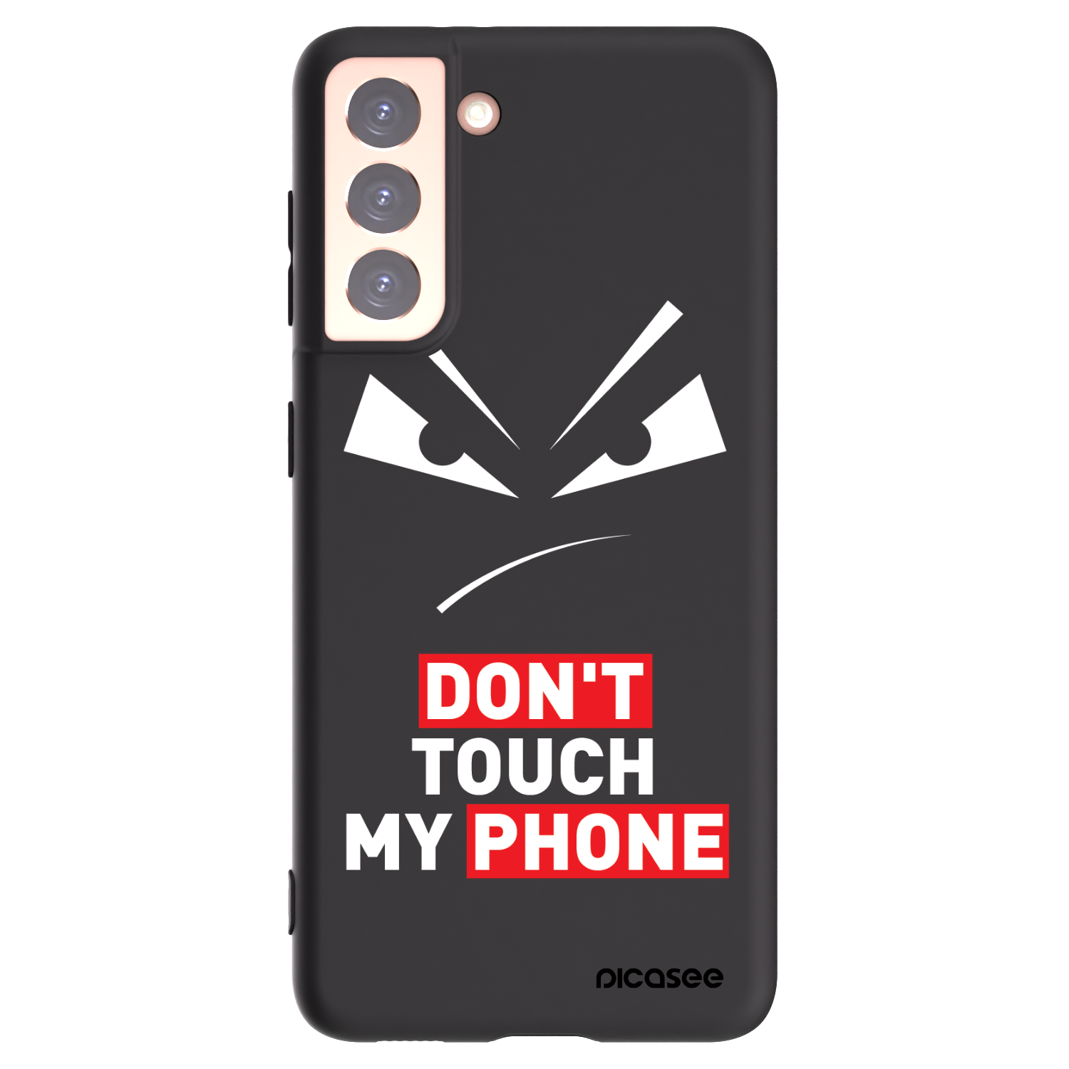 Picasee Μαύρη θήκη σιλικόνης για Samsung Galaxy S21 5G G991B - Evil Eye - Transparent