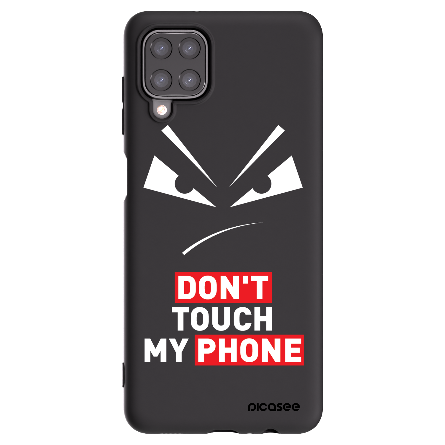Picasee Μαύρη θήκη σιλικόνης για Samsung Galaxy A12 A125F - Evil Eye - Transparent