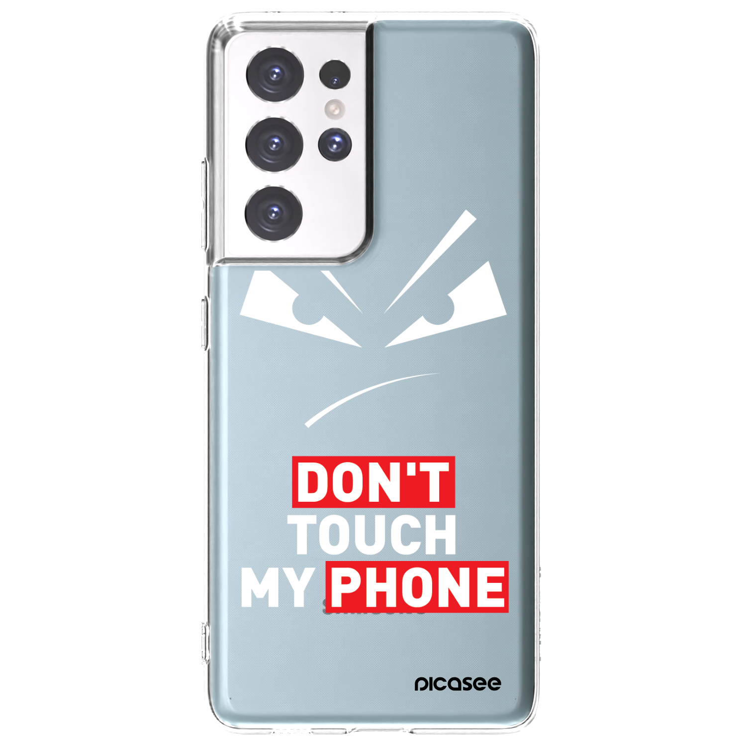 Picasee διαφανής θήκη σιλικόνης Samsung Galaxy S21 Ultra 5G G998B - Evil Eye - Transparent