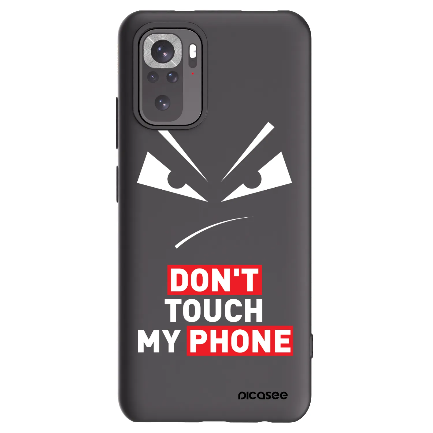 Picasee Μαύρη θήκη σιλικόνης για Xiaomi Redmi Note 10S - Evil Eye - Transparent