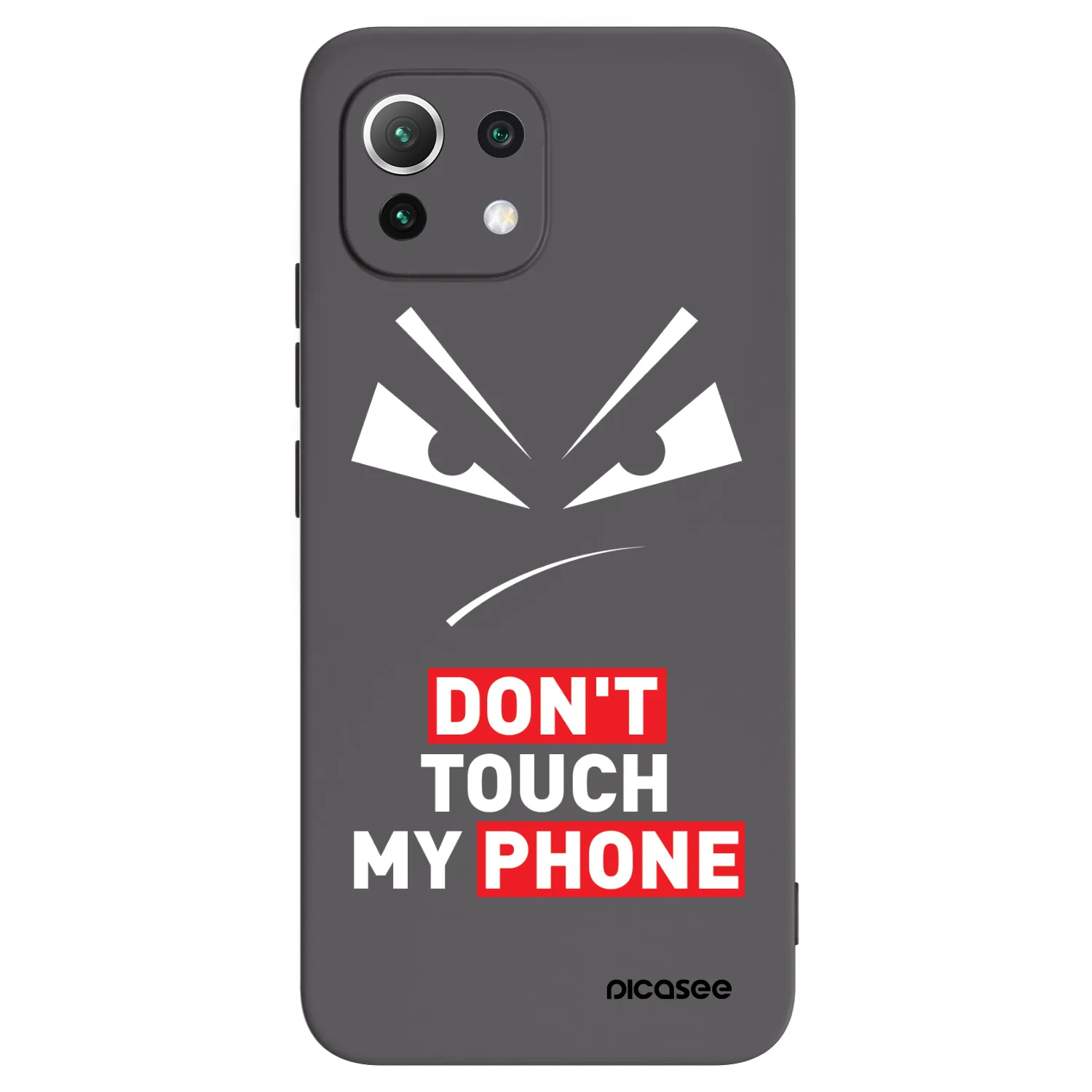 Picasee Μαύρη θήκη σιλικόνης για Xiaomi Mi 11 Lite - Evil Eye - Transparent