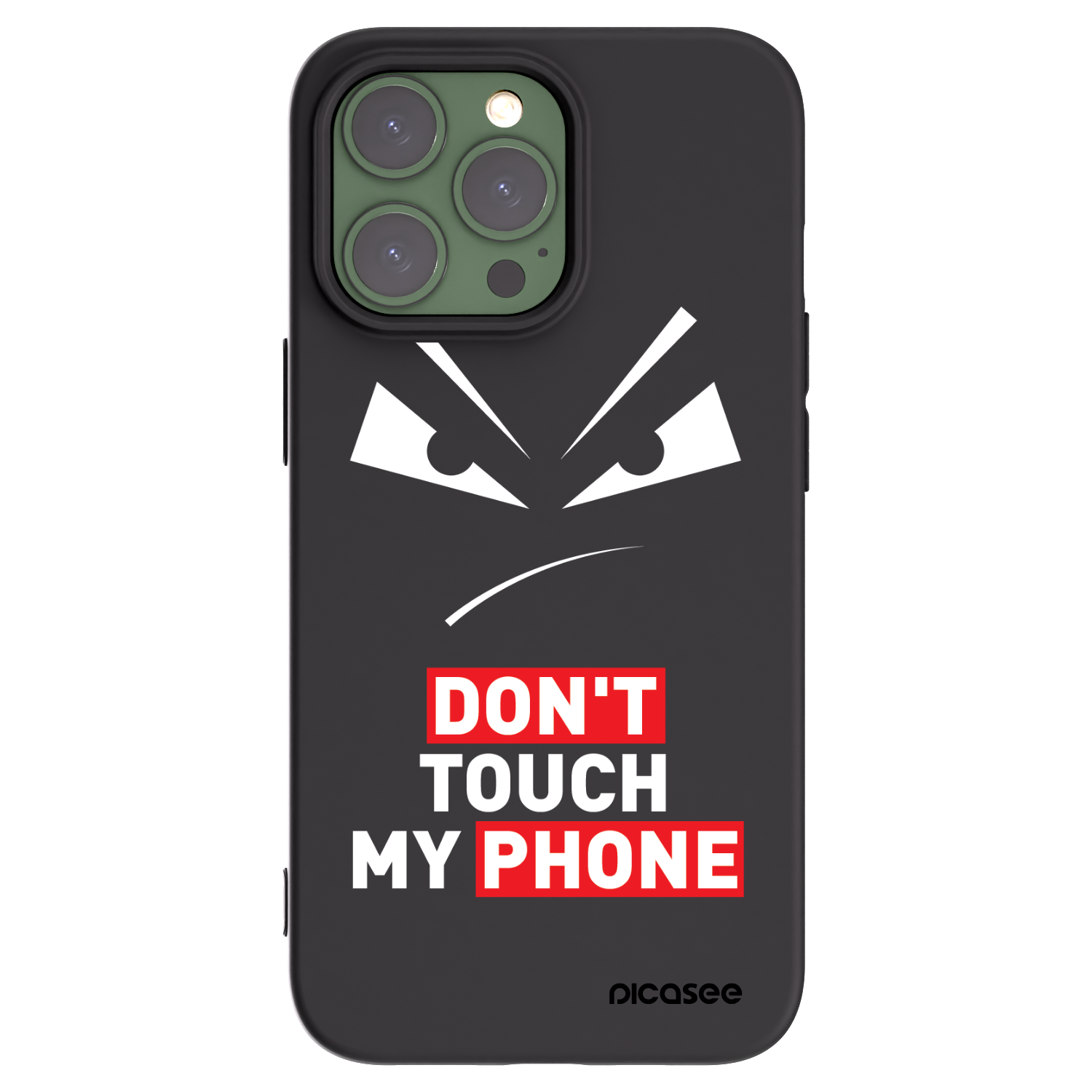 Picasee Μαύρη θήκη σιλικόνης για Apple iPhone 13 Pro - Evil Eye - Transparent