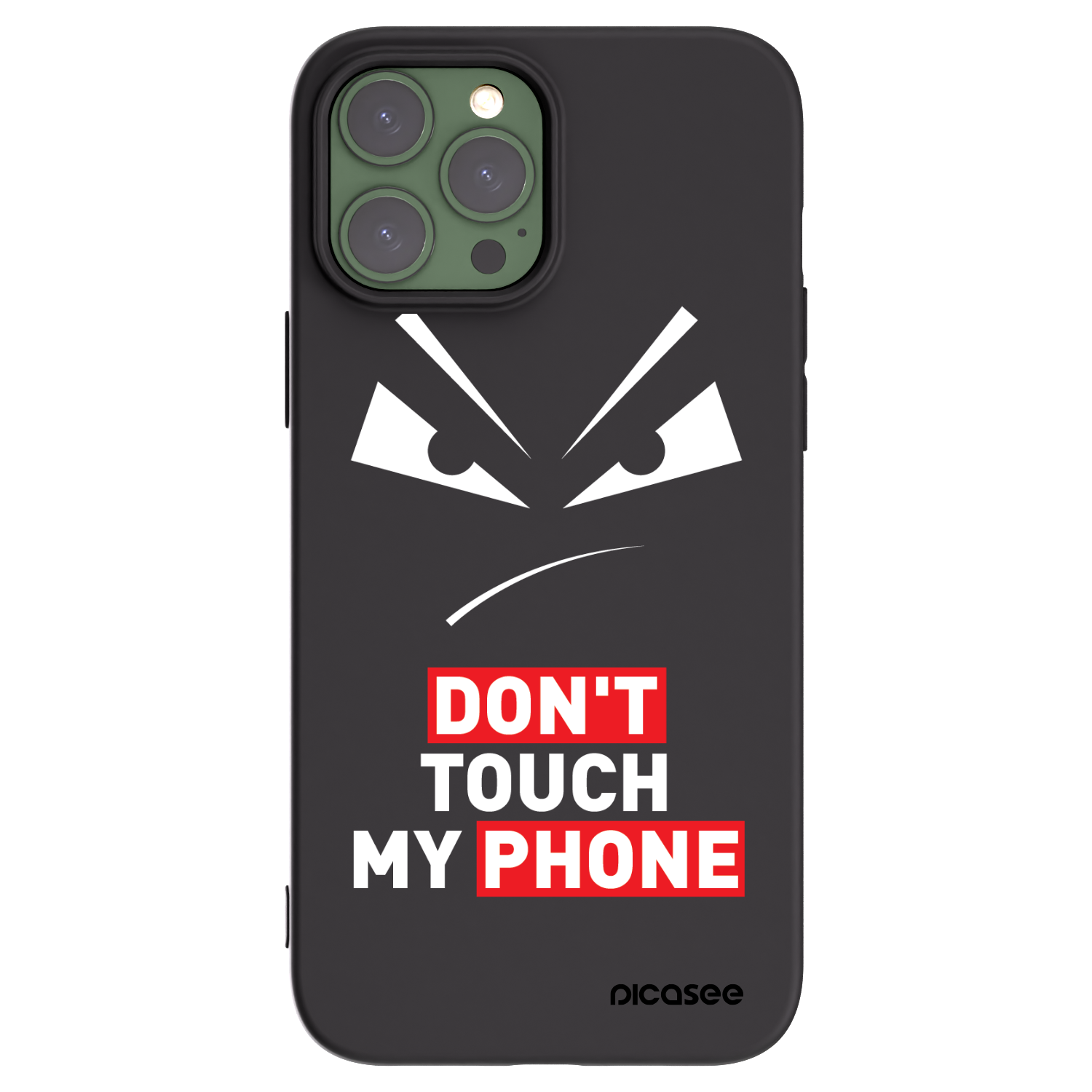 Picasee Μαύρη θήκη σιλικόνης για Apple iPhone 13 Pro Max - Evil Eye - Transparent