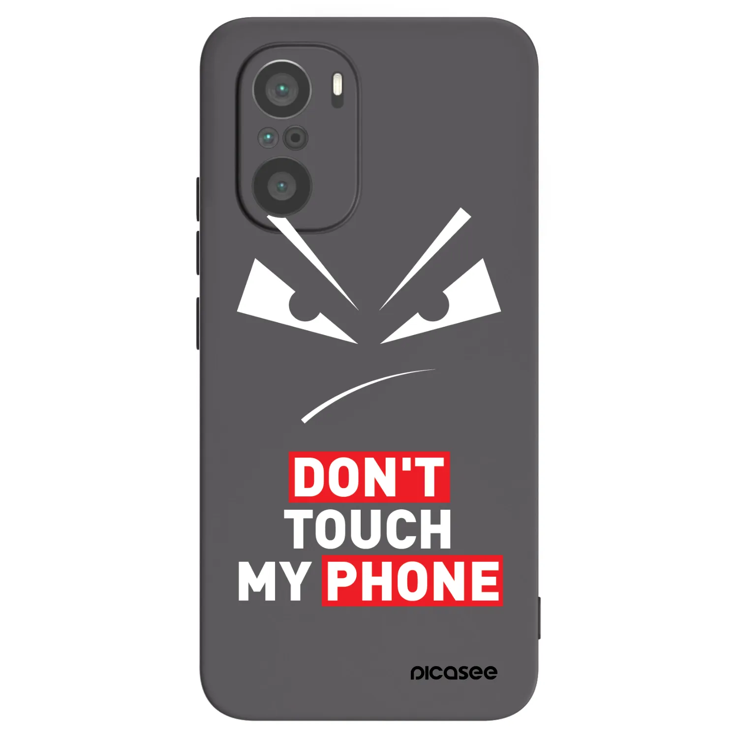 Picasee Μαύρη θήκη σιλικόνης για Xiaomi Poco F3 - Evil Eye - Transparent