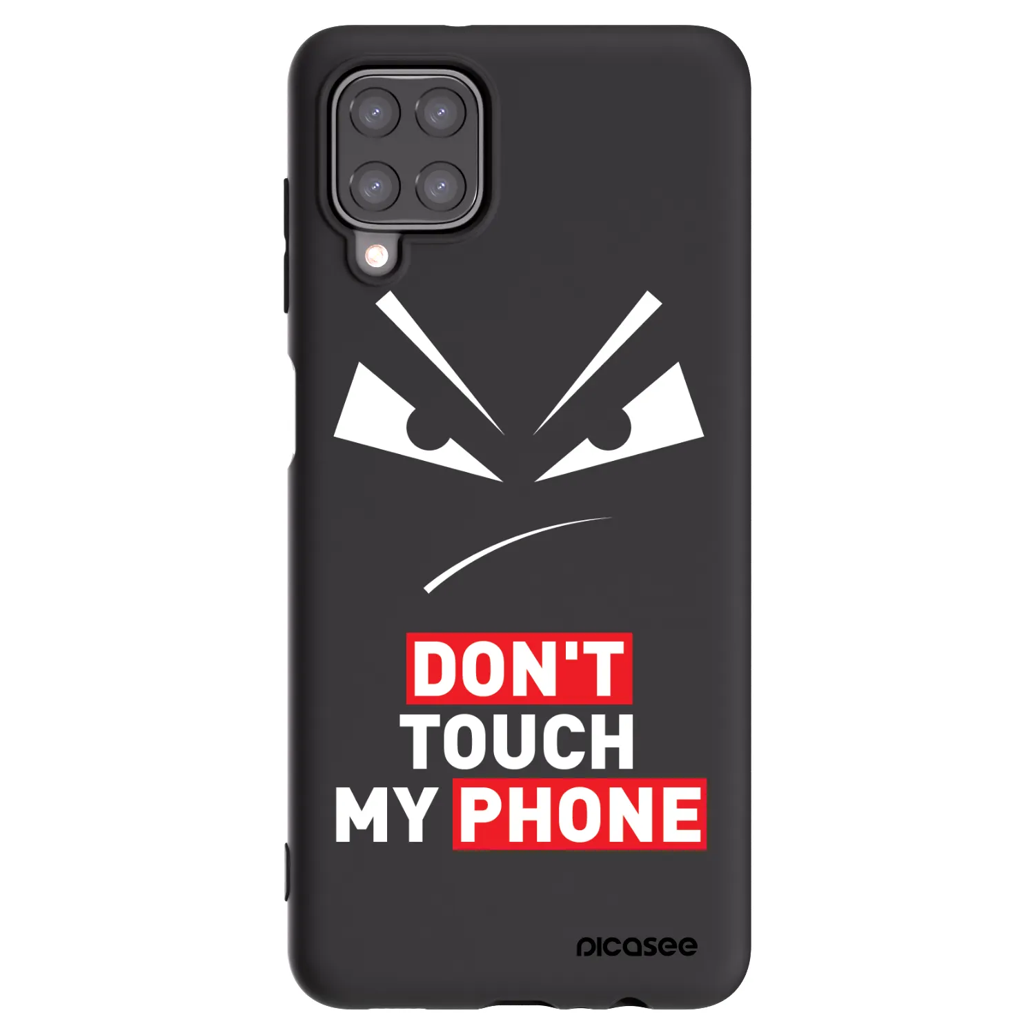 Picasee Μαύρη θήκη σιλικόνης για Samsung Galaxy M12 M127F - Evil Eye - Transparent
