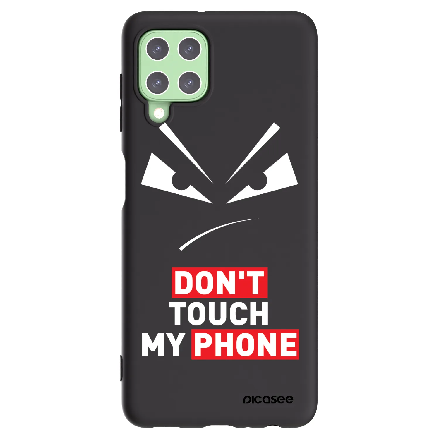 Picasee Μαύρη θήκη σιλικόνης για Samsung Galaxy A22 A225F 4G - Evil Eye - Transparent