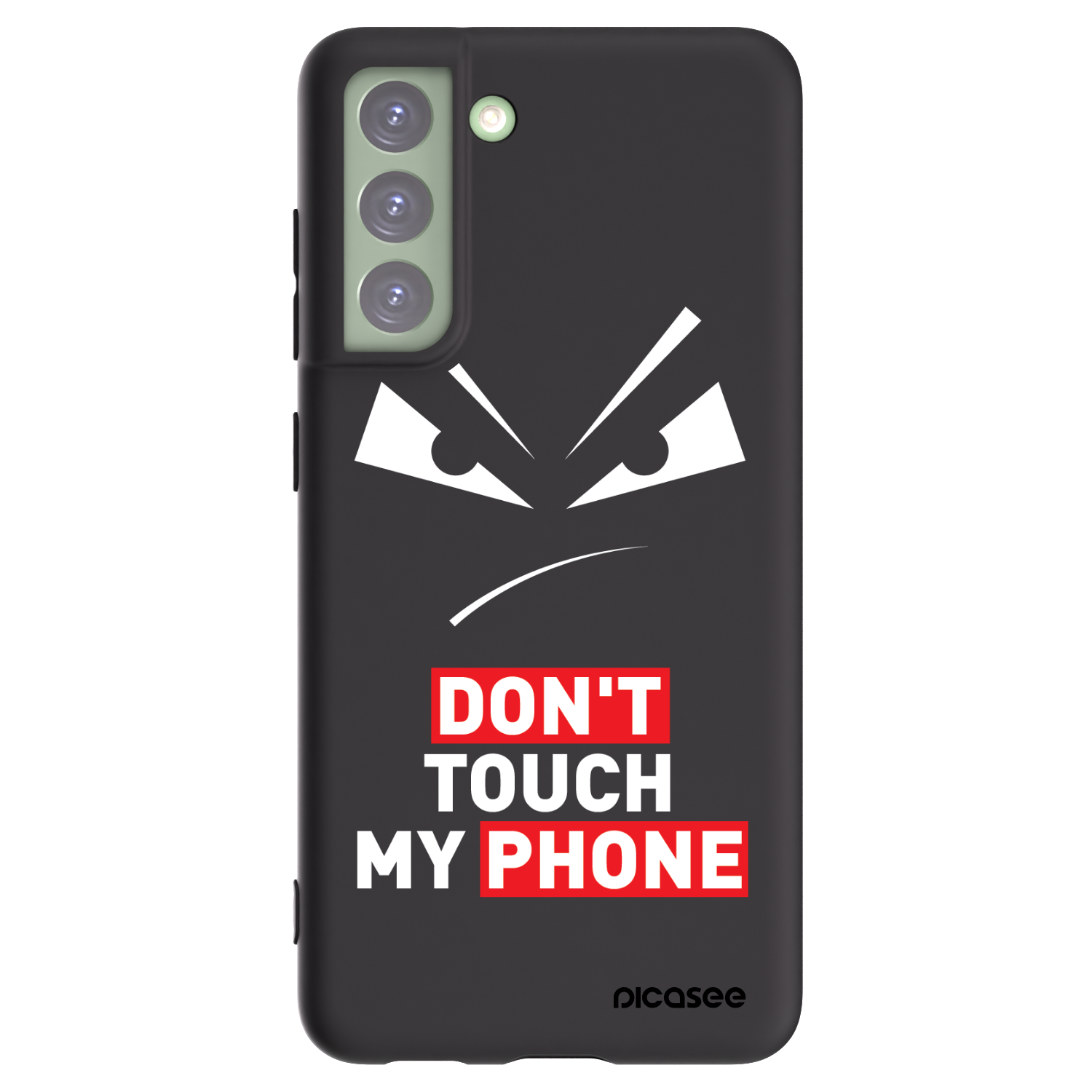 Picasee Μαύρη θήκη σιλικόνης για Samsung Galaxy S21 FE 5G - Evil Eye - Transparent