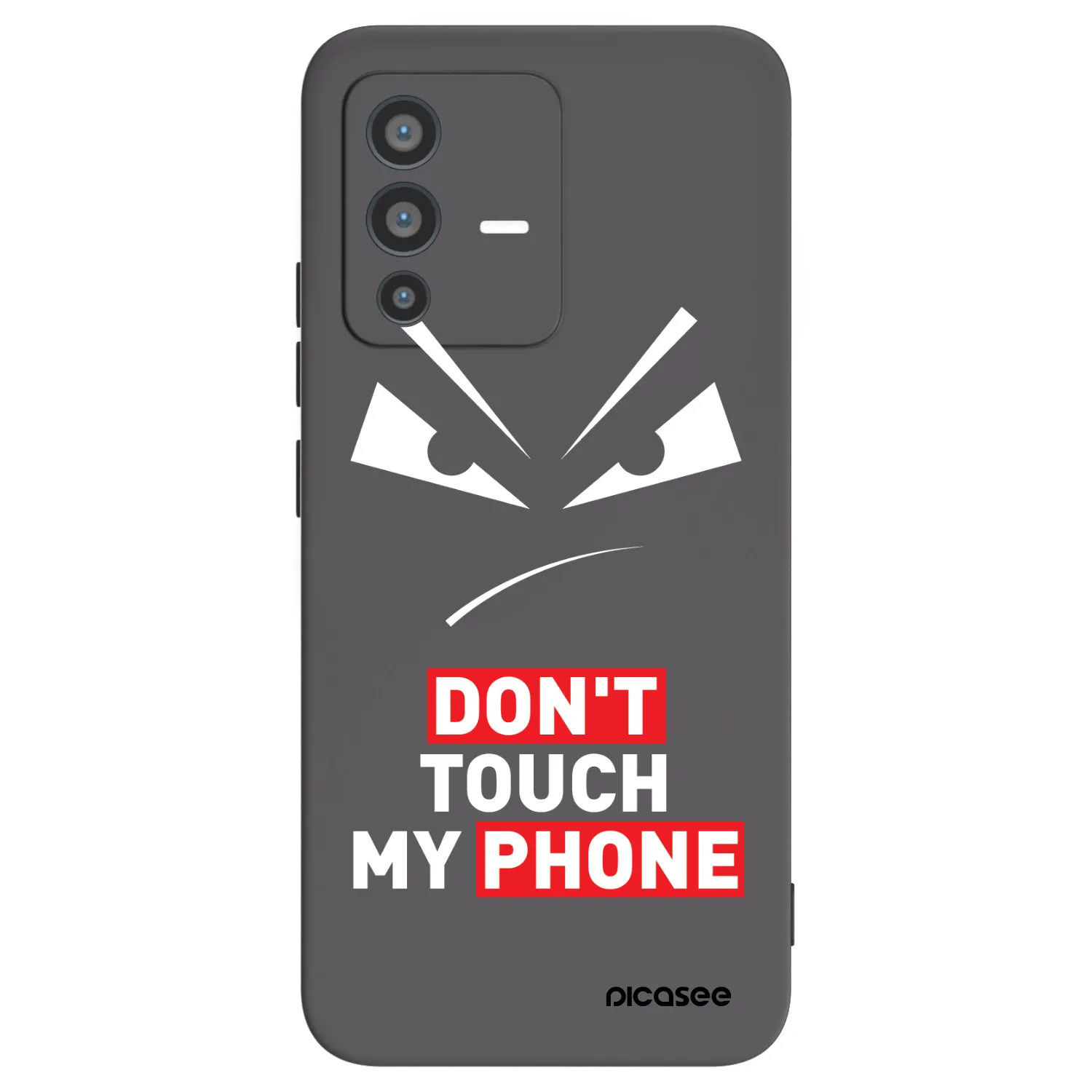Picasee Μαύρη θήκη σιλικόνης για Vivo V23 5G - Evil Eye - Transparent
