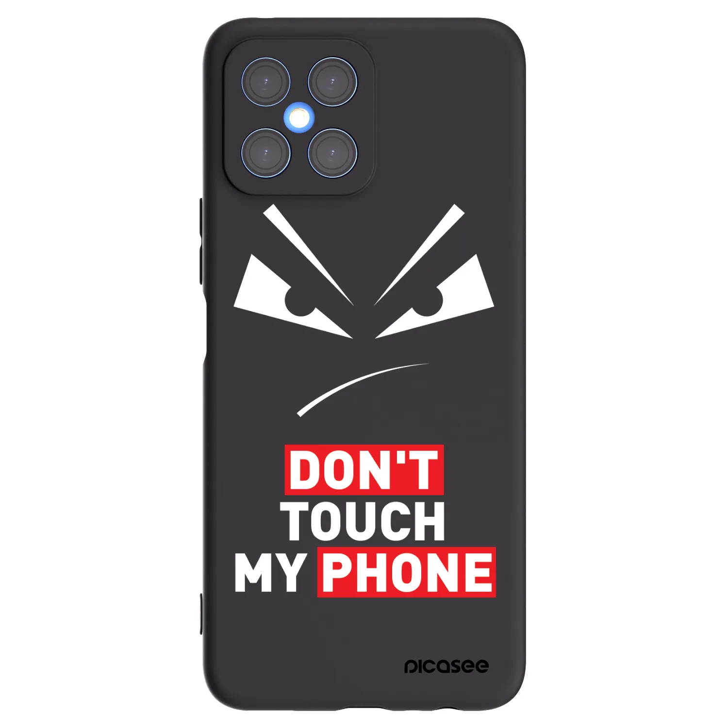 Picasee Μαύρη θήκη σιλικόνης για Honor X8 4G - Evil Eye - Transparent