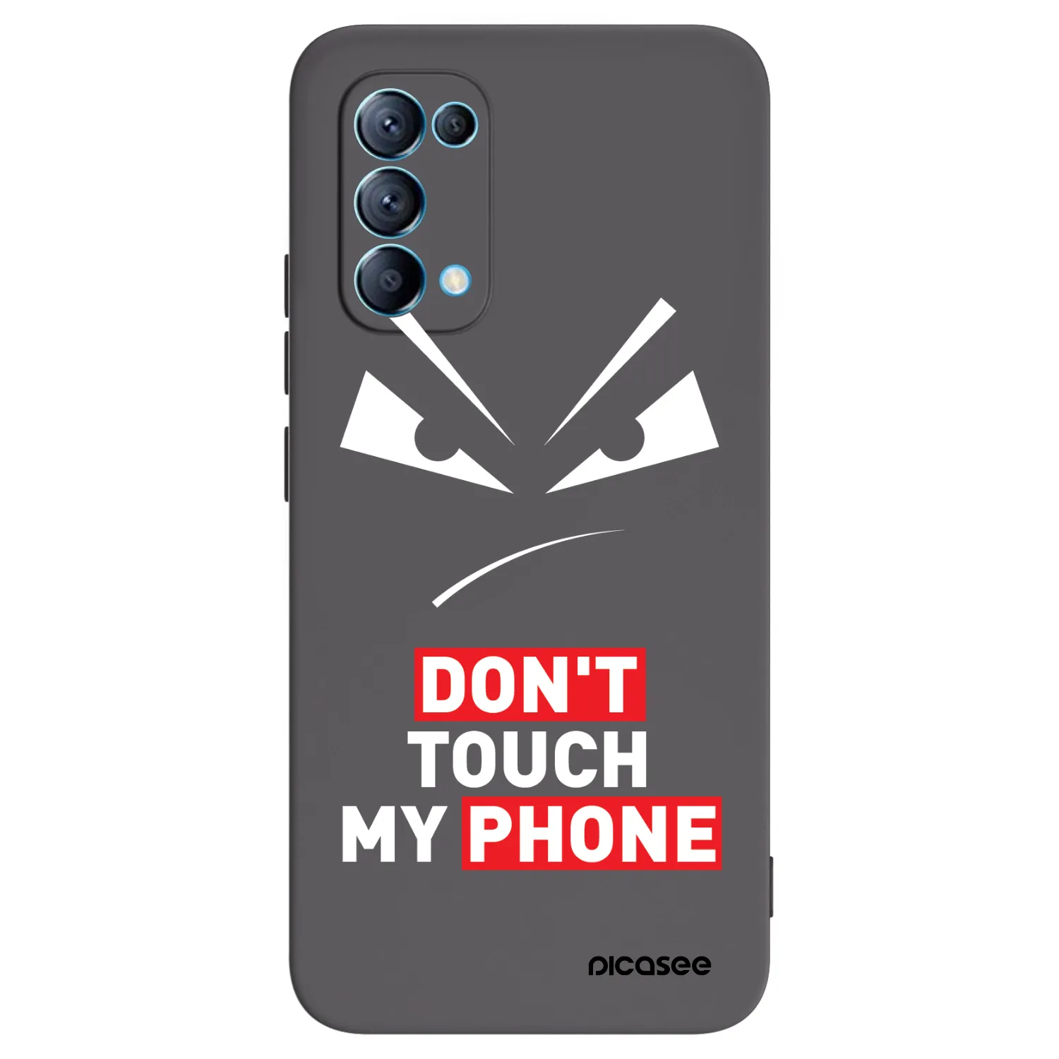 Picasee Μαύρη θήκη σιλικόνης για OPPO Reno 5 5G - Evil Eye - Transparent