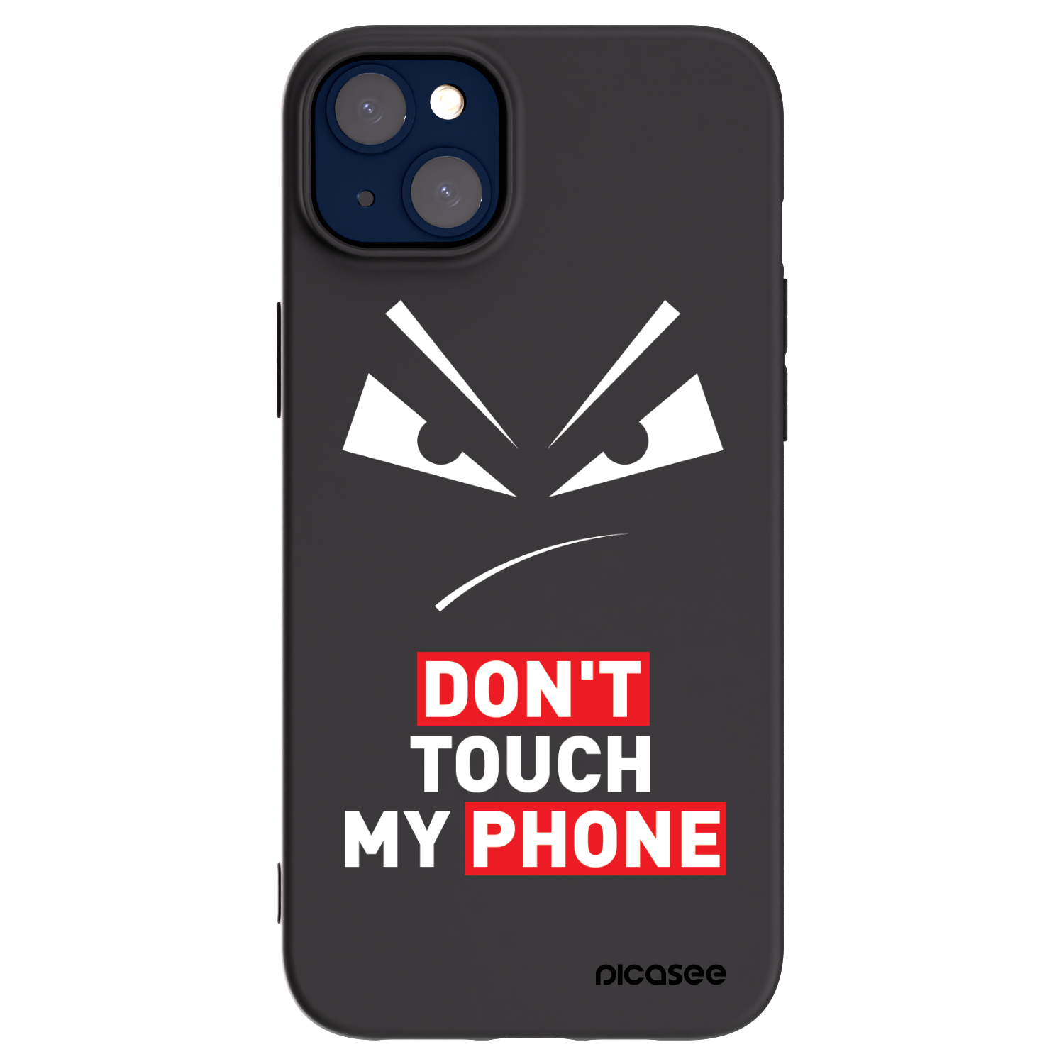 Picasee Μαύρη θήκη σιλικόνης για Apple iPhone 14 Plus - Evil Eye - Transparent