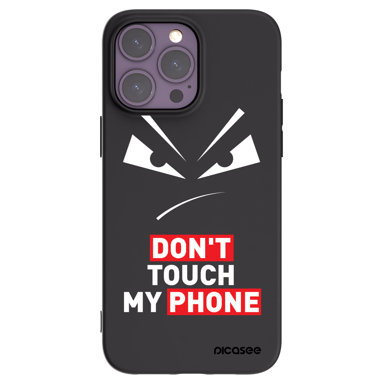 Picasee Μαύρη θήκη σιλικόνης για Apple iPhone 14 Pro Max - Evil Eye - Transparent