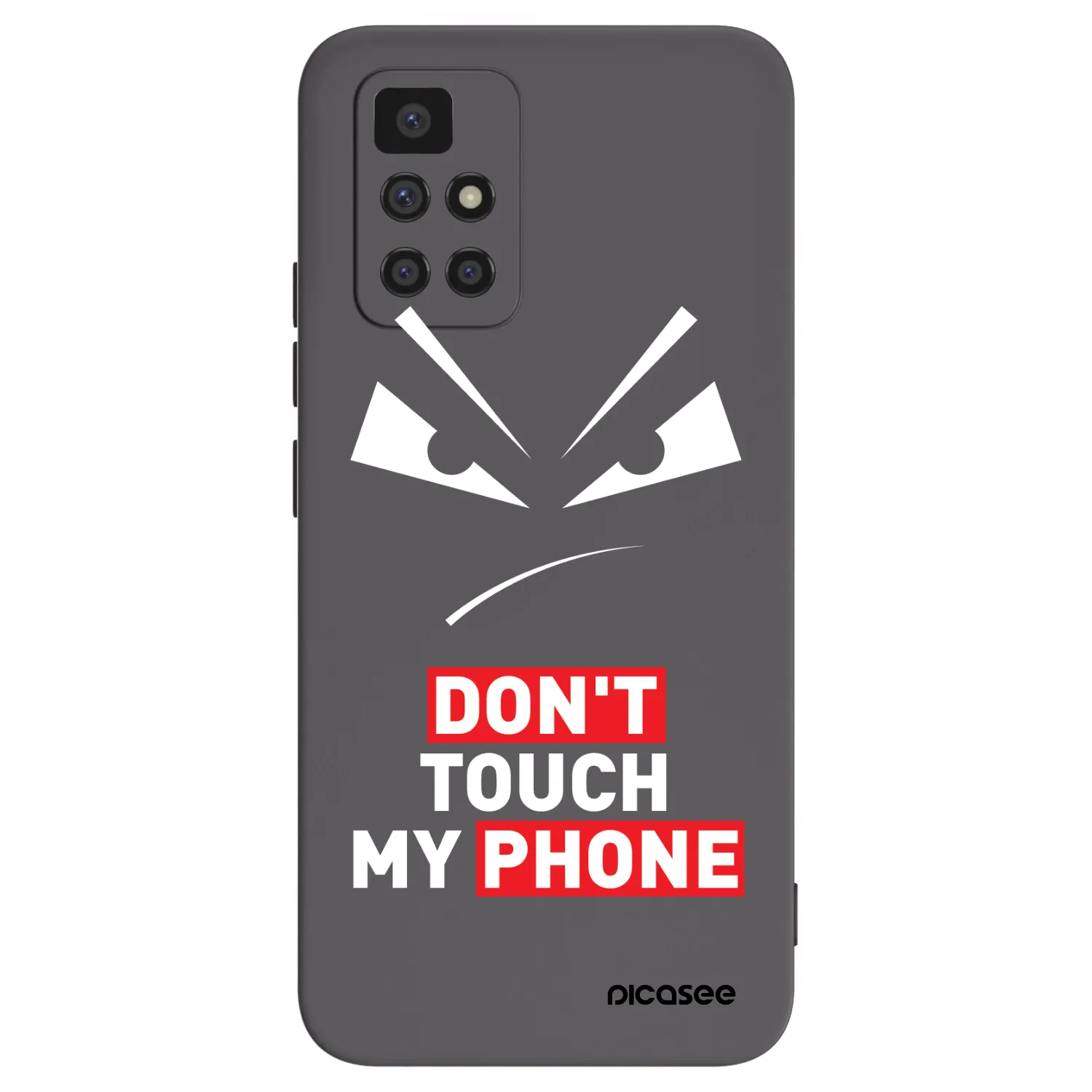 Picasee Μαύρη θήκη σιλικόνης για Xiaomi Redmi 10 (2022) - Evil Eye - Transparent