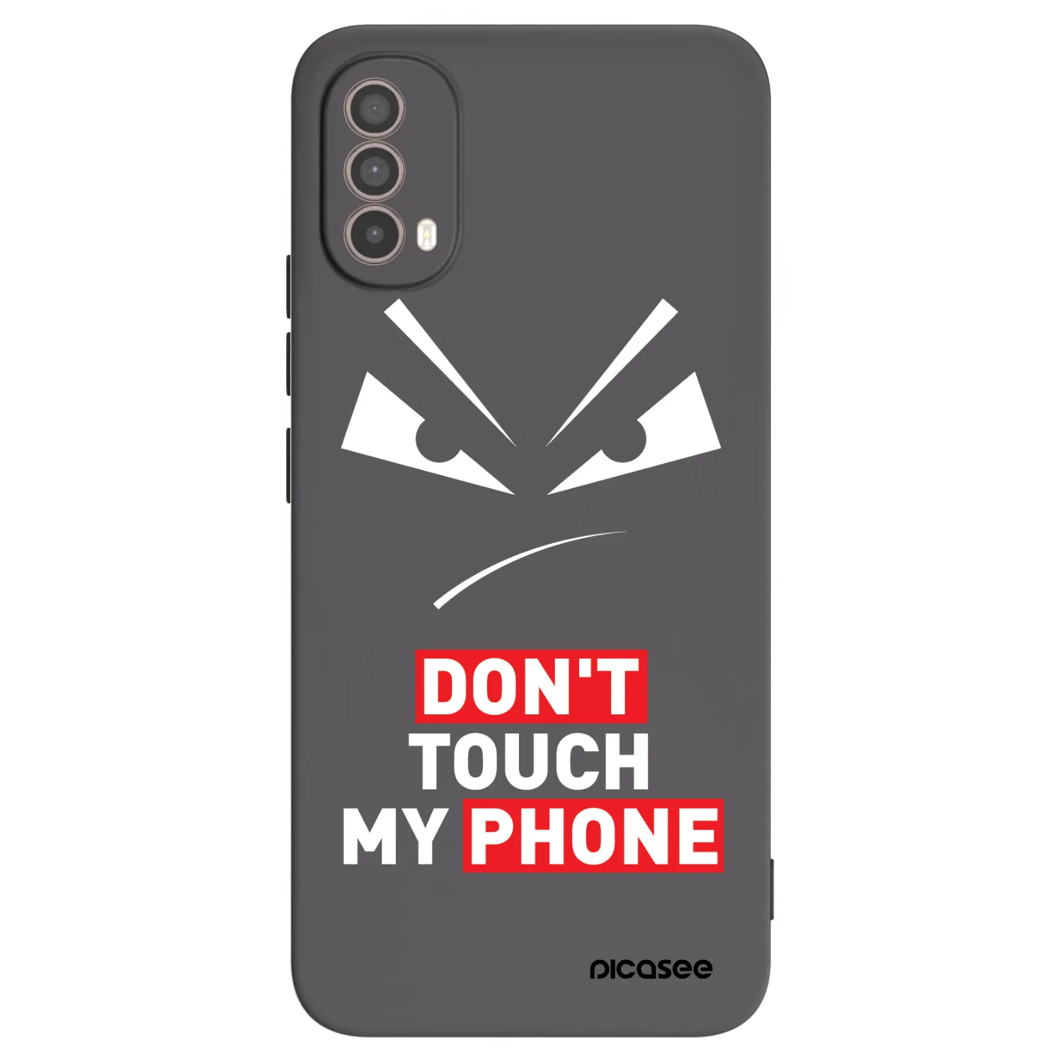 Picasee Μαύρη θήκη σιλικόνης για Motorola Moto E40 - Evil Eye - Transparent