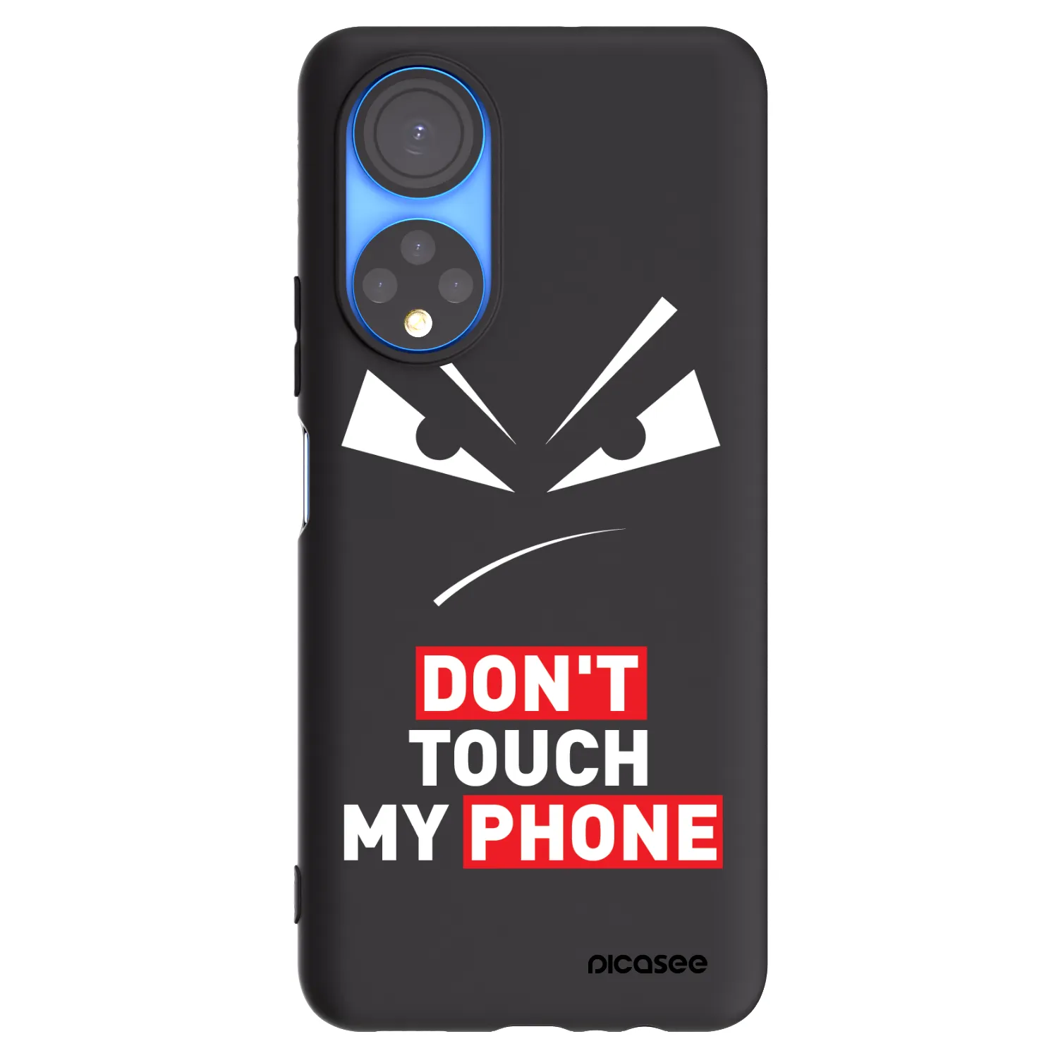 Picasee Μαύρη θήκη σιλικόνης για Honor X7 - Evil Eye - Transparent