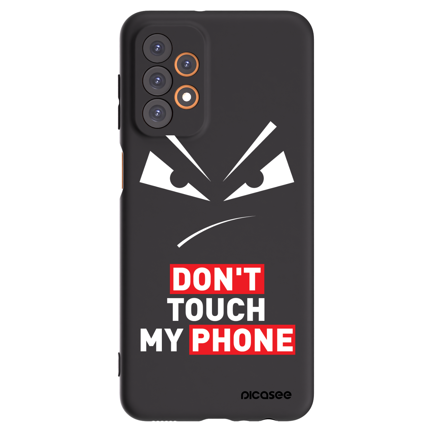 Picasee Μαύρη θήκη σιλικόνης για Samsung Galaxy A23 A235F 4G - Evil Eye - Transparent