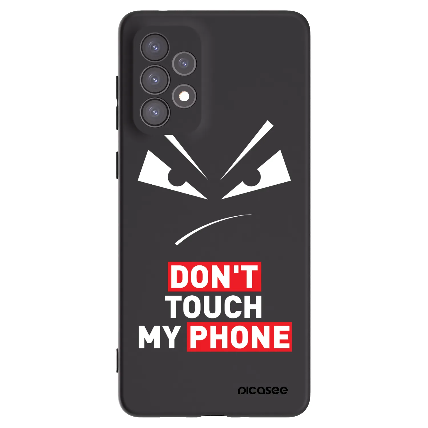 Picasee Μαύρη θήκη σιλικόνης για Samsung Galaxy A73 5G - Evil Eye - Transparent