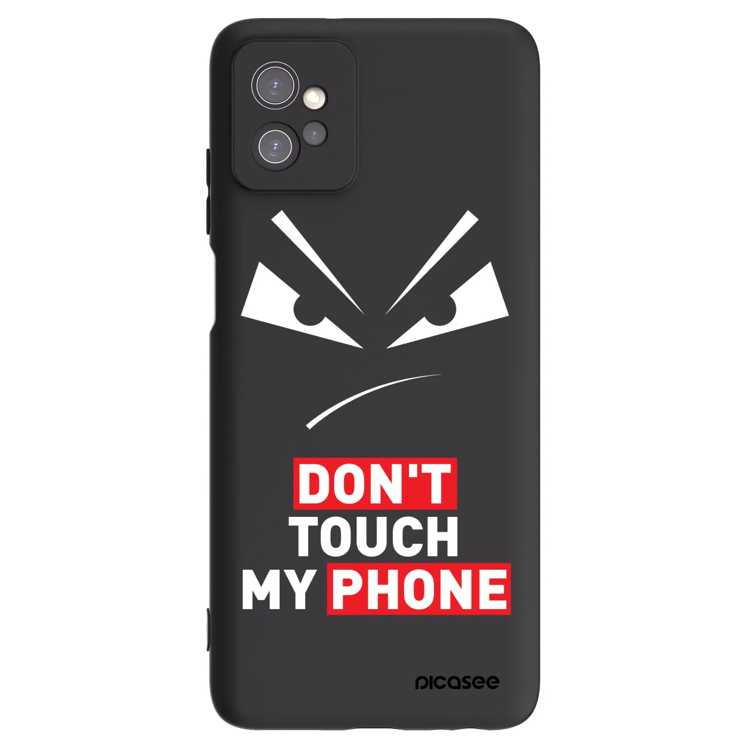 Picasee Μαύρη θήκη σιλικόνης για Motorola Moto G32 - Evil Eye - Transparent