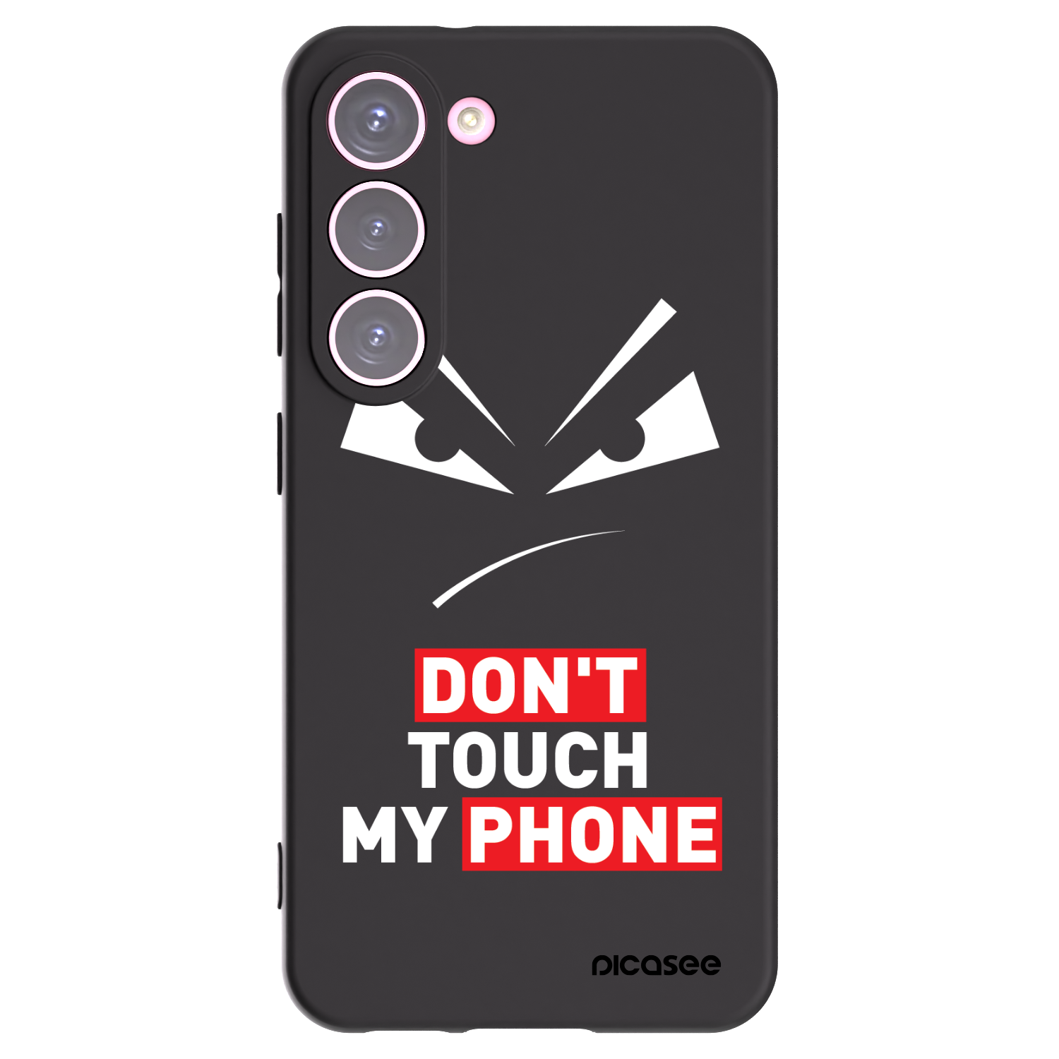 Picasee Μαύρη θήκη σιλικόνης για Samsung Galaxy S23 5G - Evil Eye - Transparent