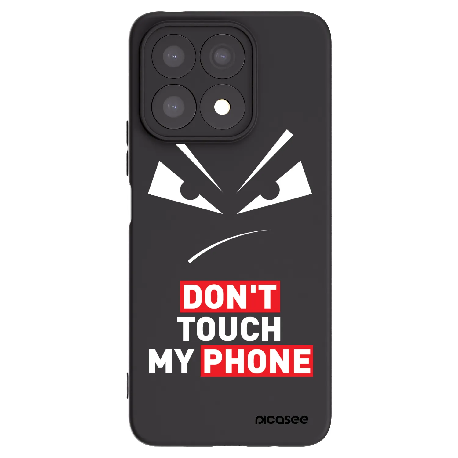 Picasee Μαύρη θήκη σιλικόνης για Honor X8a - Evil Eye - Transparent