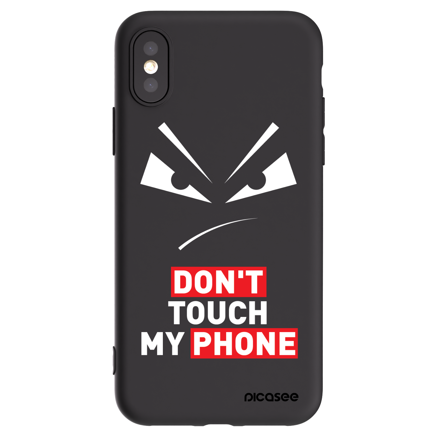 Picasee Μαύρη θήκη σιλικόνης για Apple iPhone X/XS - Evil Eye - Transparent