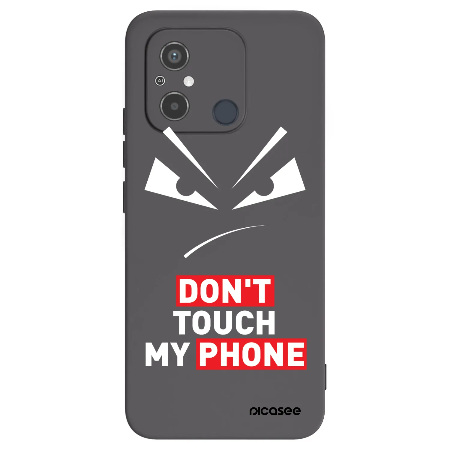 Picasee Μαύρη θήκη σιλικόνης για Xiaomi Redmi 12C - Evil Eye - Transparent