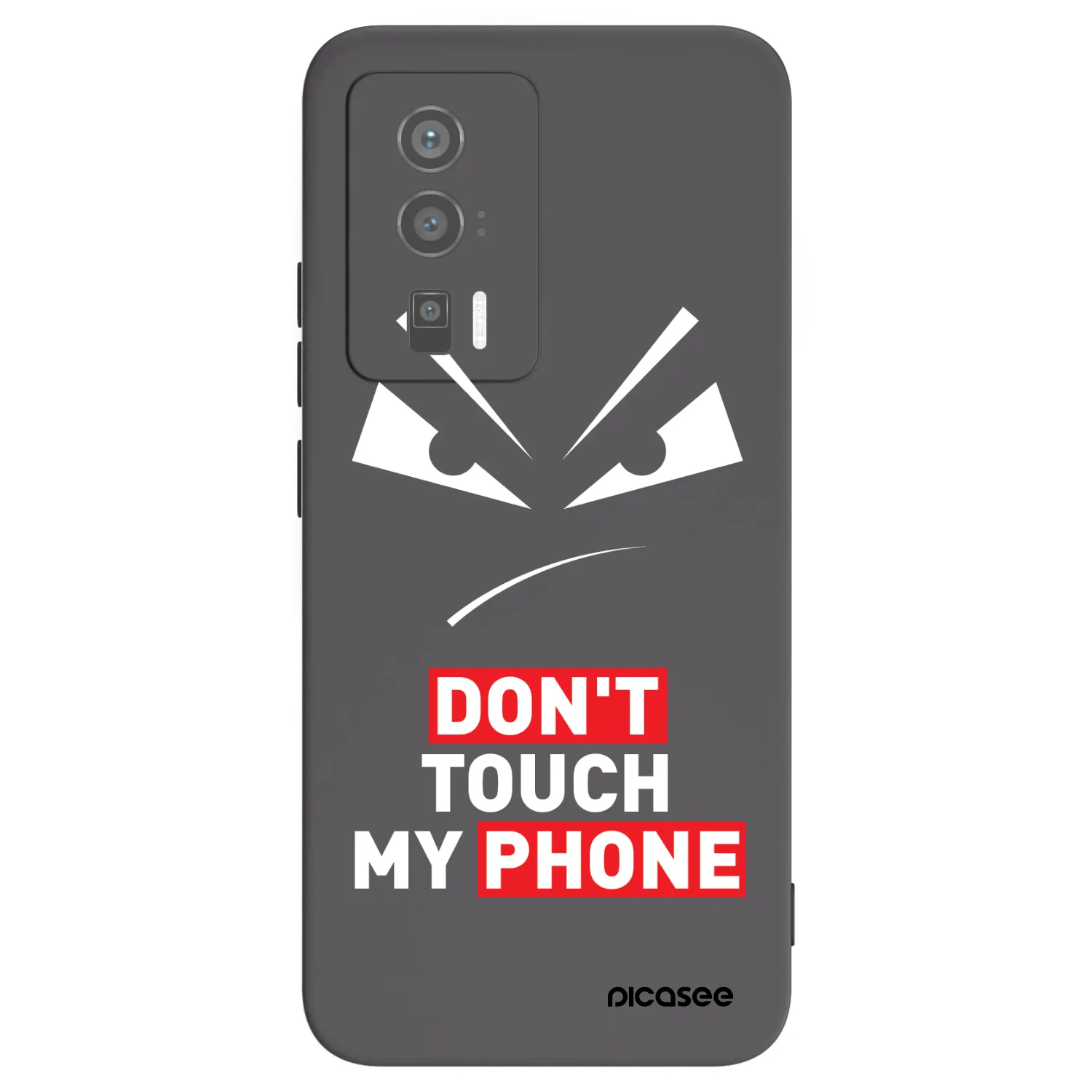 Picasee Μαύρη θήκη σιλικόνης για Xiaomi Poco F5 Pro 5G - Evil Eye - Transparent