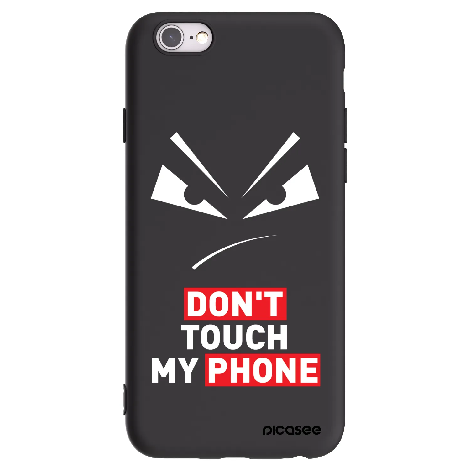 Picasee Μαύρη θήκη σιλικόνης για Apple iPhone 6/6S - Evil Eye - Transparent