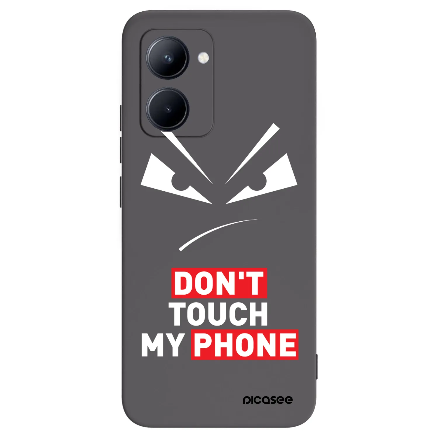 Picasee Μαύρη θήκη σιλικόνης για Realme C33 (2023) - Evil Eye - Transparent