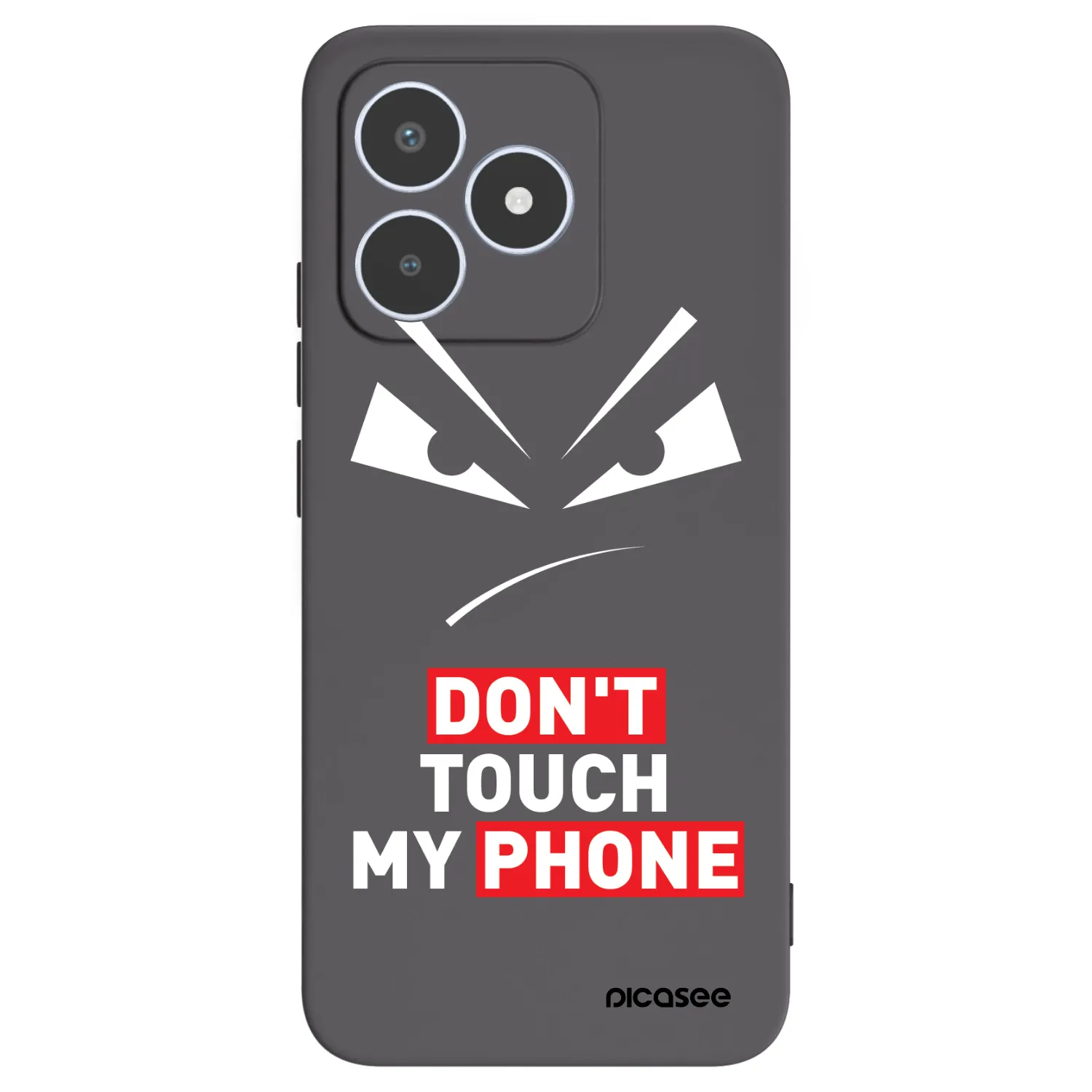 Picasee Μαύρη θήκη σιλικόνης για Realme C53 - Evil Eye - Transparent