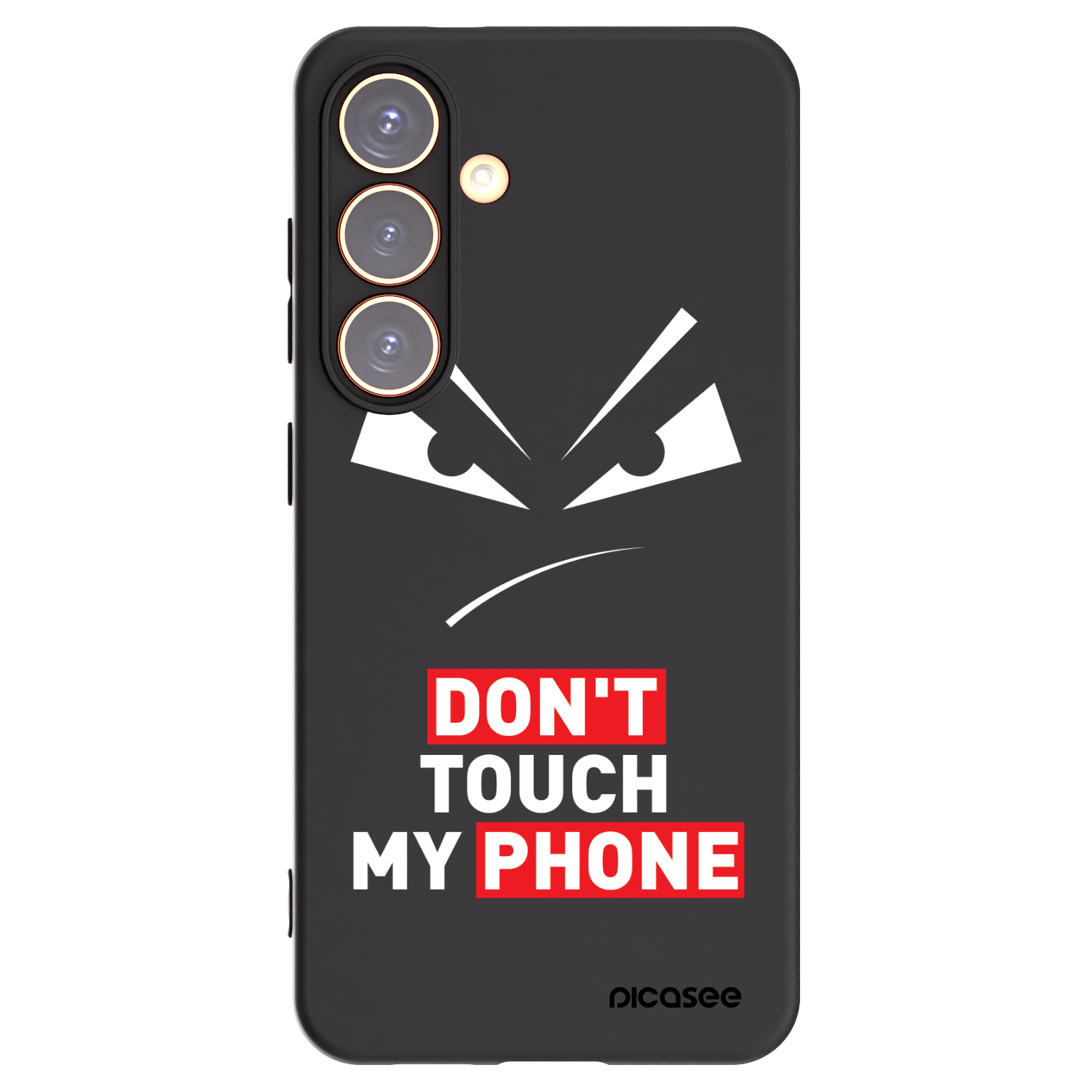 Picasee Μαύρη θήκη σιλικόνης για Samsung Galaxy S24 S921B 5G - Evil Eye - Transparent