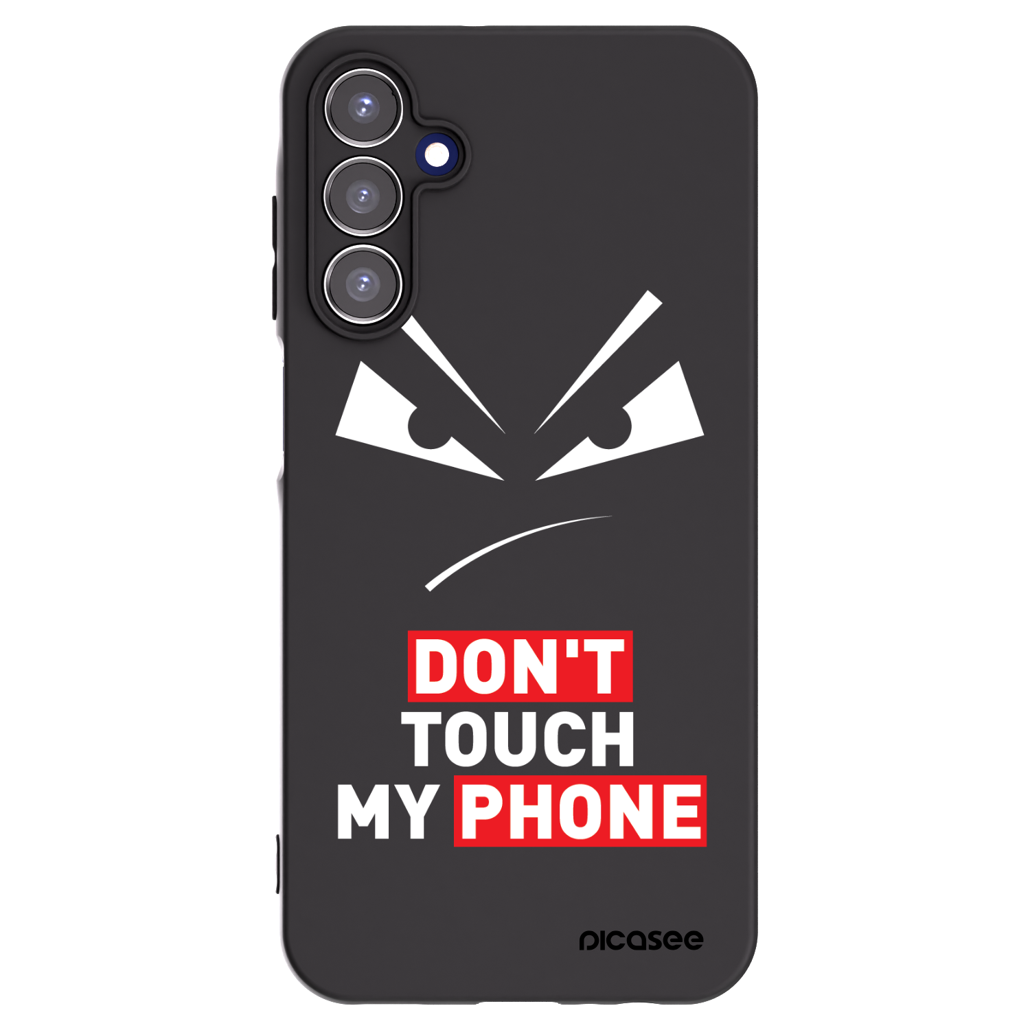 Picasee Μαύρη θήκη σιλικόνης για Samsung Galaxy A15 A155F 4G - Evil Eye - Transparent