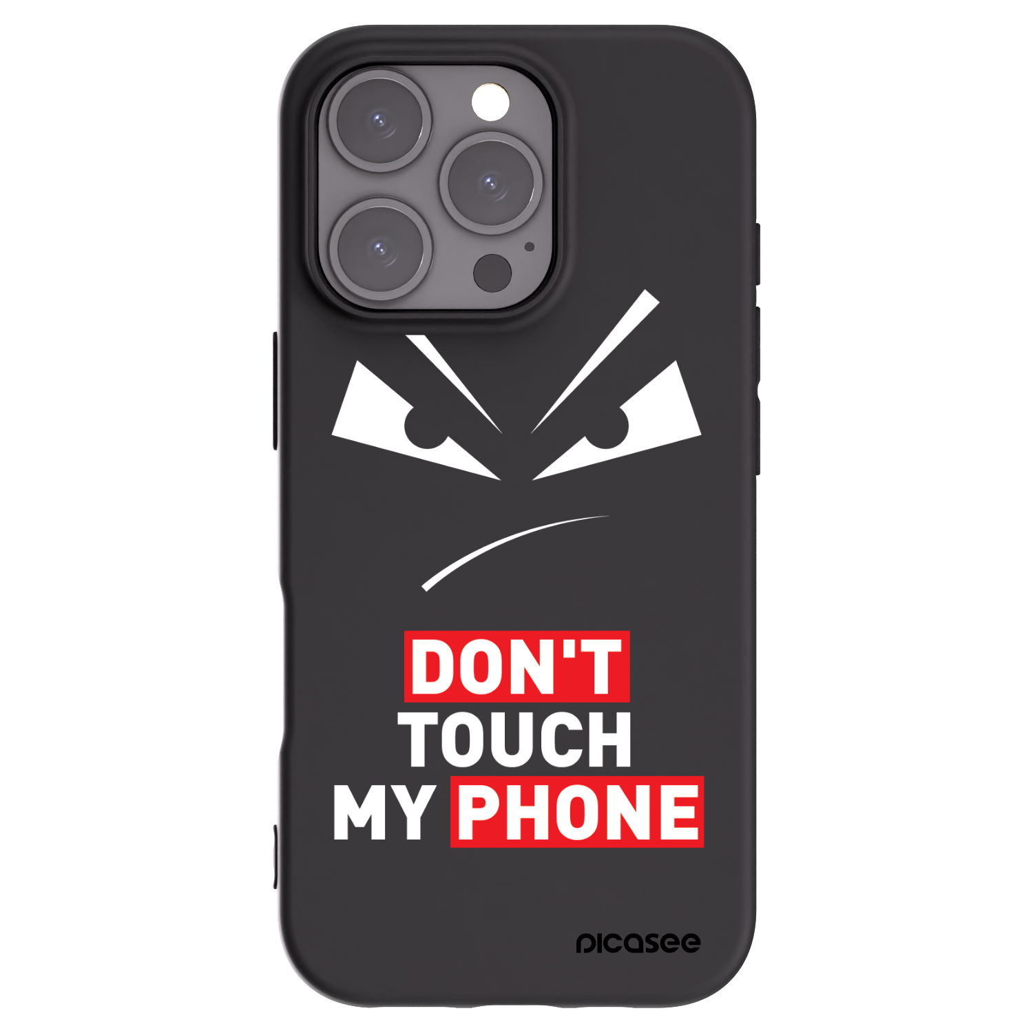 Picasee Μαύρη θήκη σιλικόνης για Apple iPhone 16 Pro - Evil Eye - Transparent