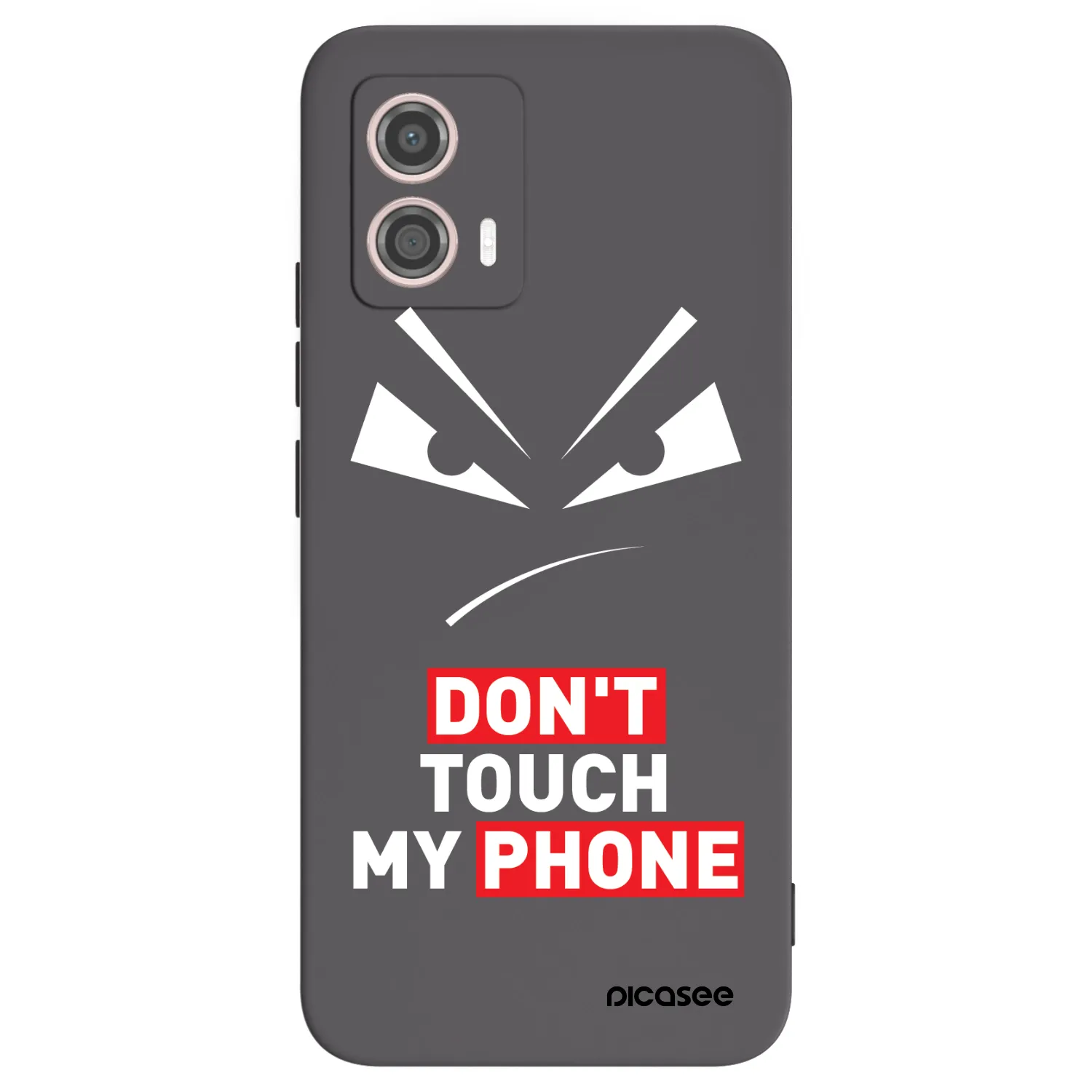 Picasee Μαύρη θήκη σιλικόνης για Motorola Moto G53 5G - Evil Eye - Transparent