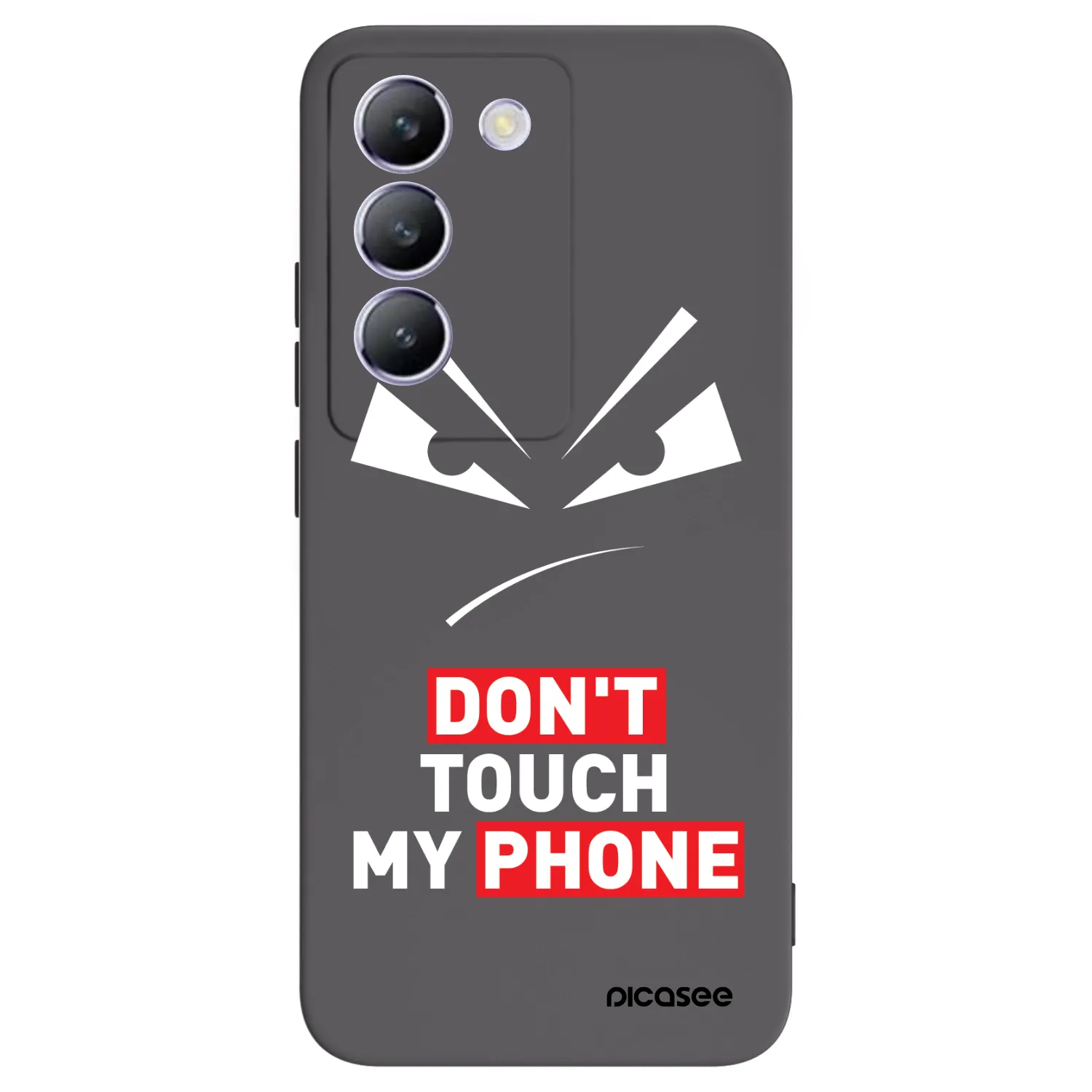 Picasee Μαύρη θήκη σιλικόνης για Vivo V40 SE 5G - Evil Eye - Transparent