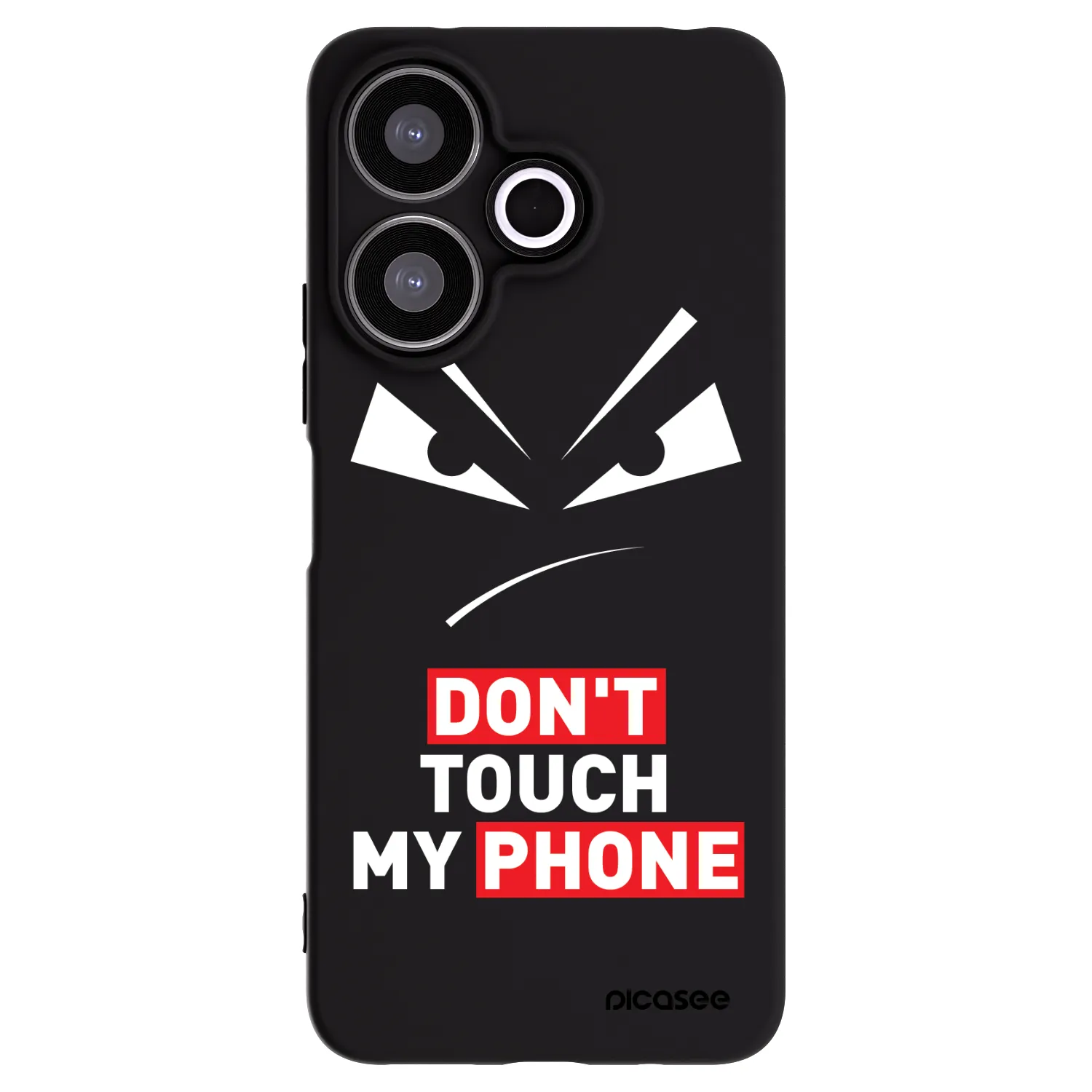 Picasee Μαύρη θήκη σιλικόνης για Xiaomi Redmi 13 4G - Evil Eye - Transparent