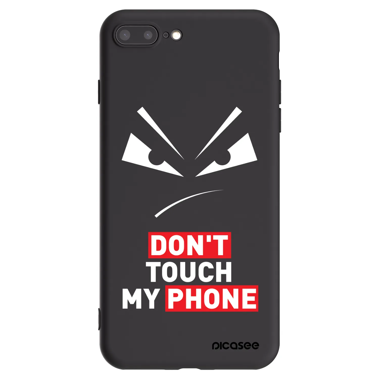 Picasee Μαύρη θήκη σιλικόνης για Apple iPhone 7 Plus - Evil Eye - Transparent