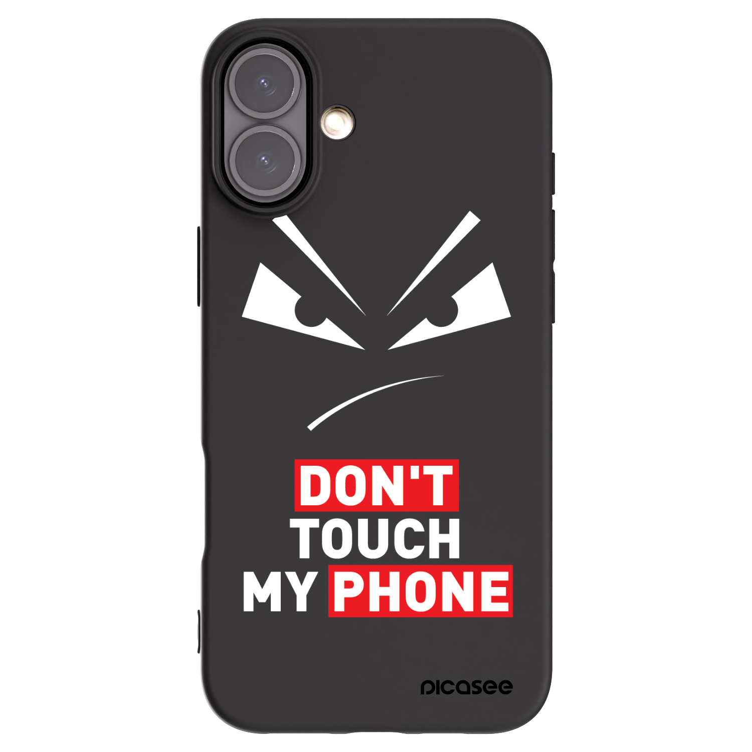 Picasee Μαύρη θήκη σιλικόνης για Apple iPhone 16 Plus - Evil Eye - Transparent