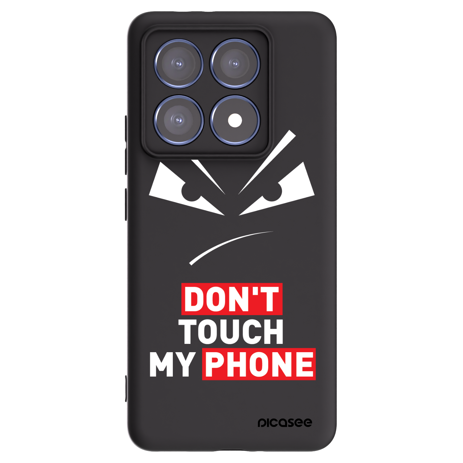 Picasee Μαύρη θήκη σιλικόνης για Xiaomi 14T Pro - Evil Eye - Transparent