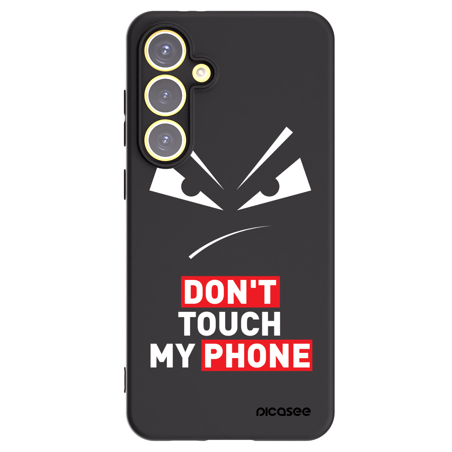 Picasee Μαύρη θήκη σιλικόνης για Samsung Galaxy S24 FE S721B - Evil Eye - Transparent