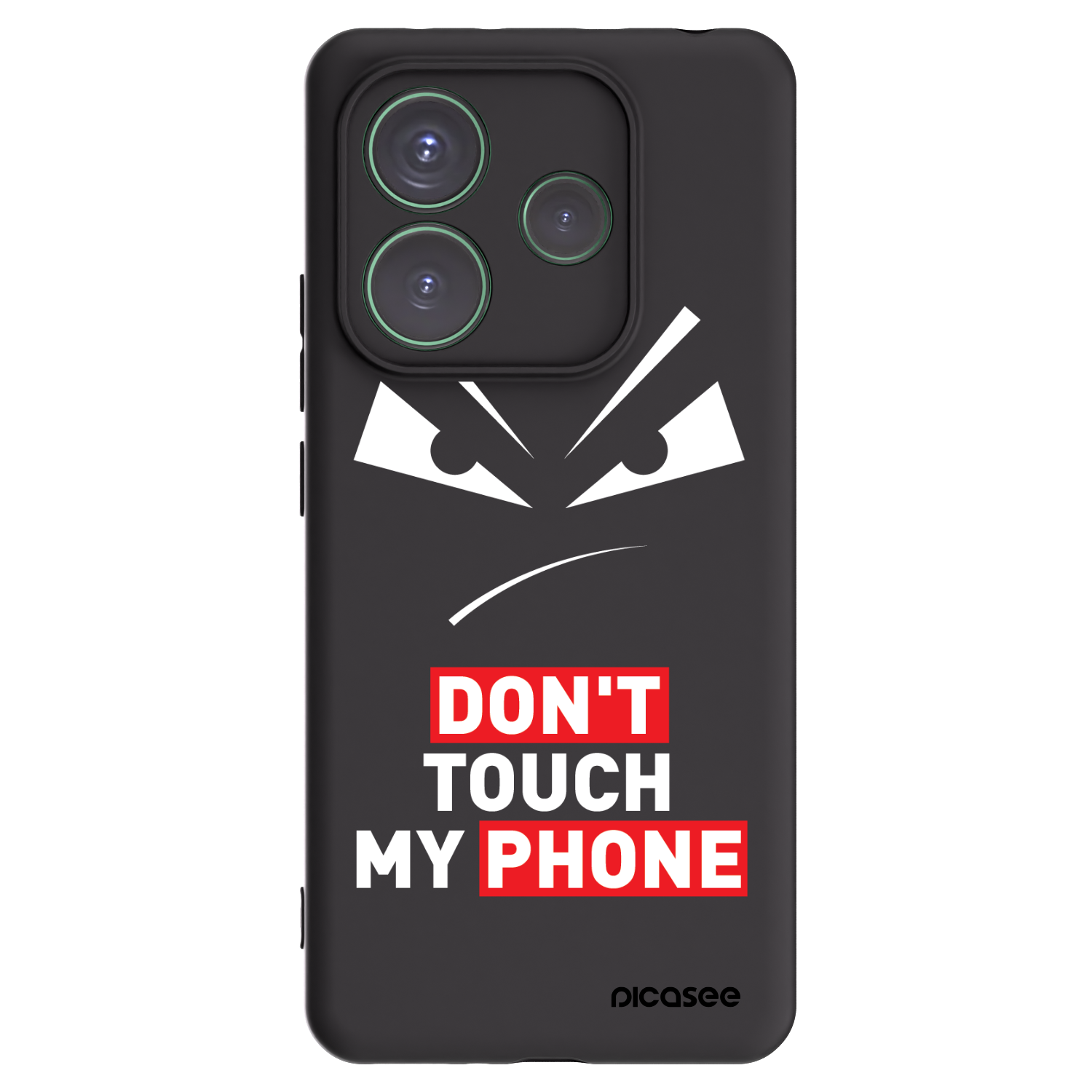 Picasee Μαύρη θήκη σιλικόνης για Xiaomi Redmi Note 14 5G - Evil Eye - Transparent